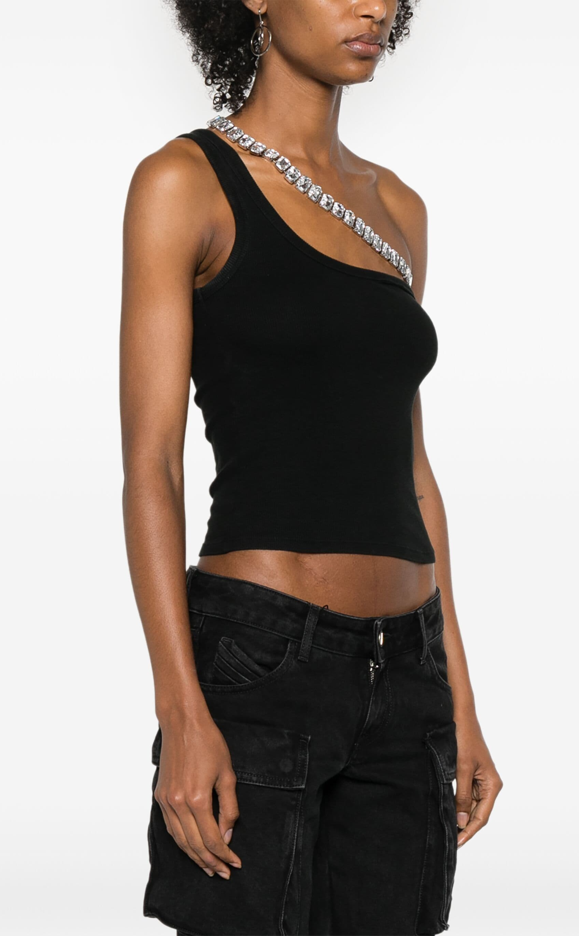 CRYSTAL-STRAP TANK TOP
