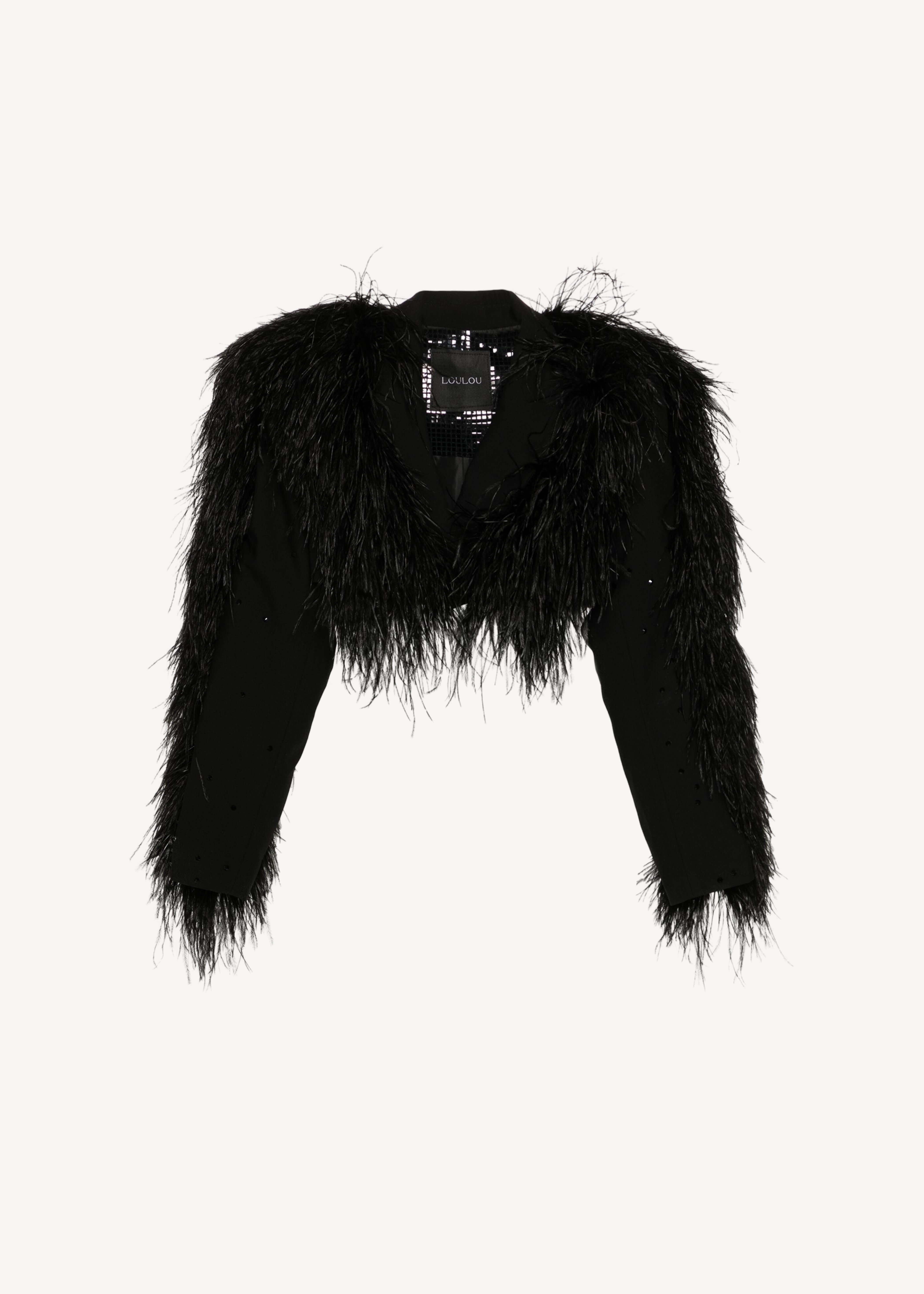 FEATHER-EMBELLISHED JACKET