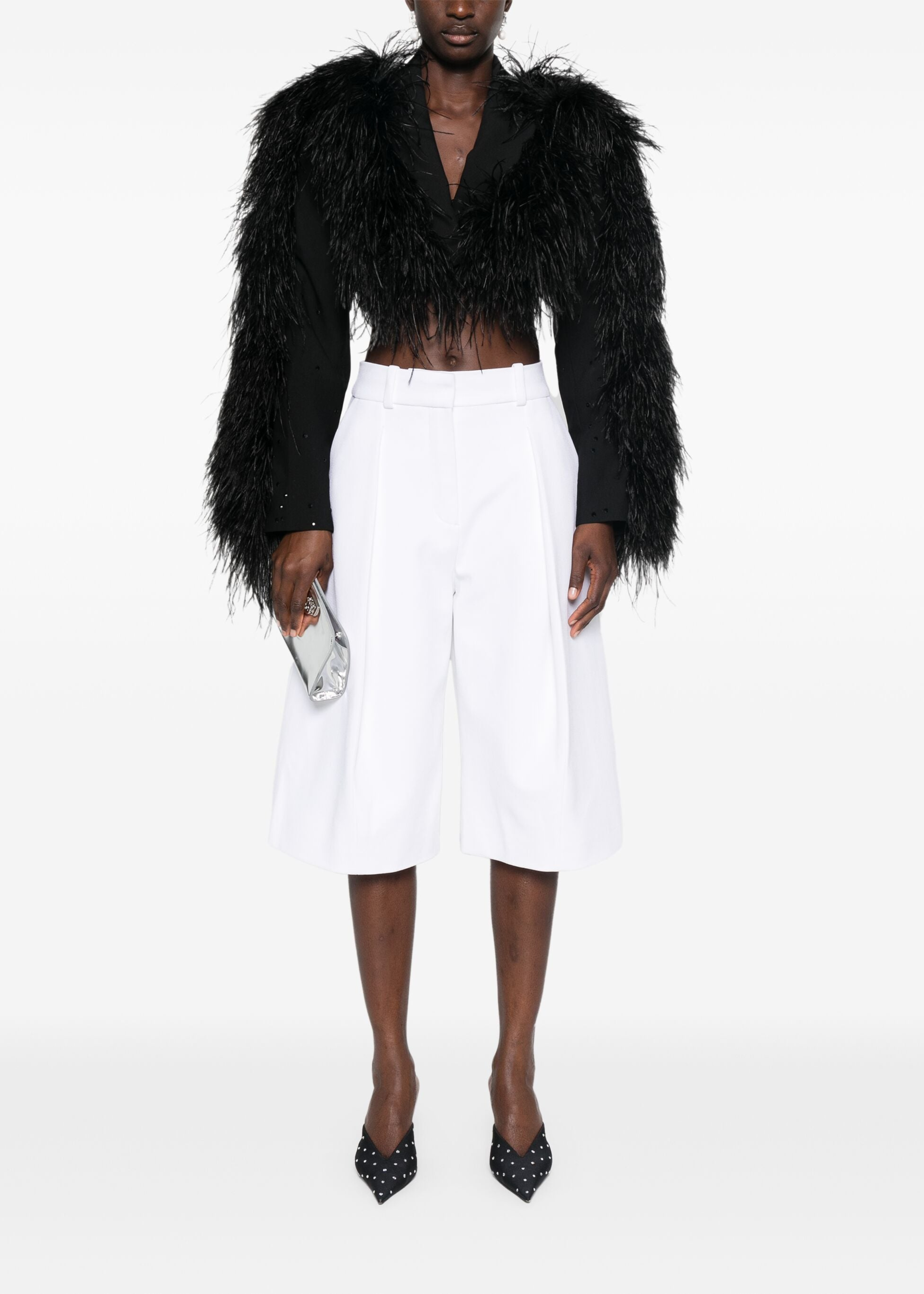 FEATHER-EMBELLISHED JACKET