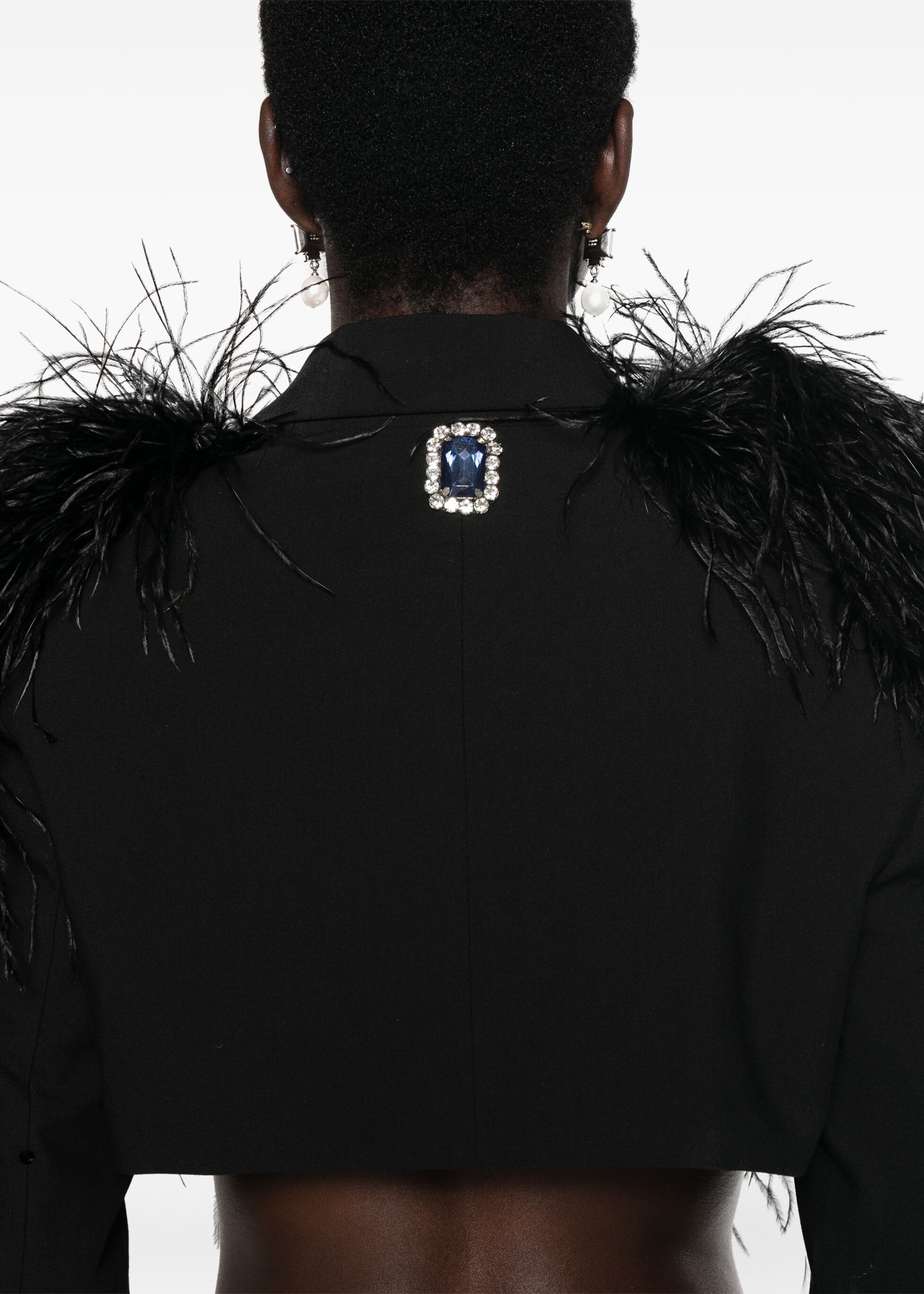 FEATHER-EMBELLISHED JACKET