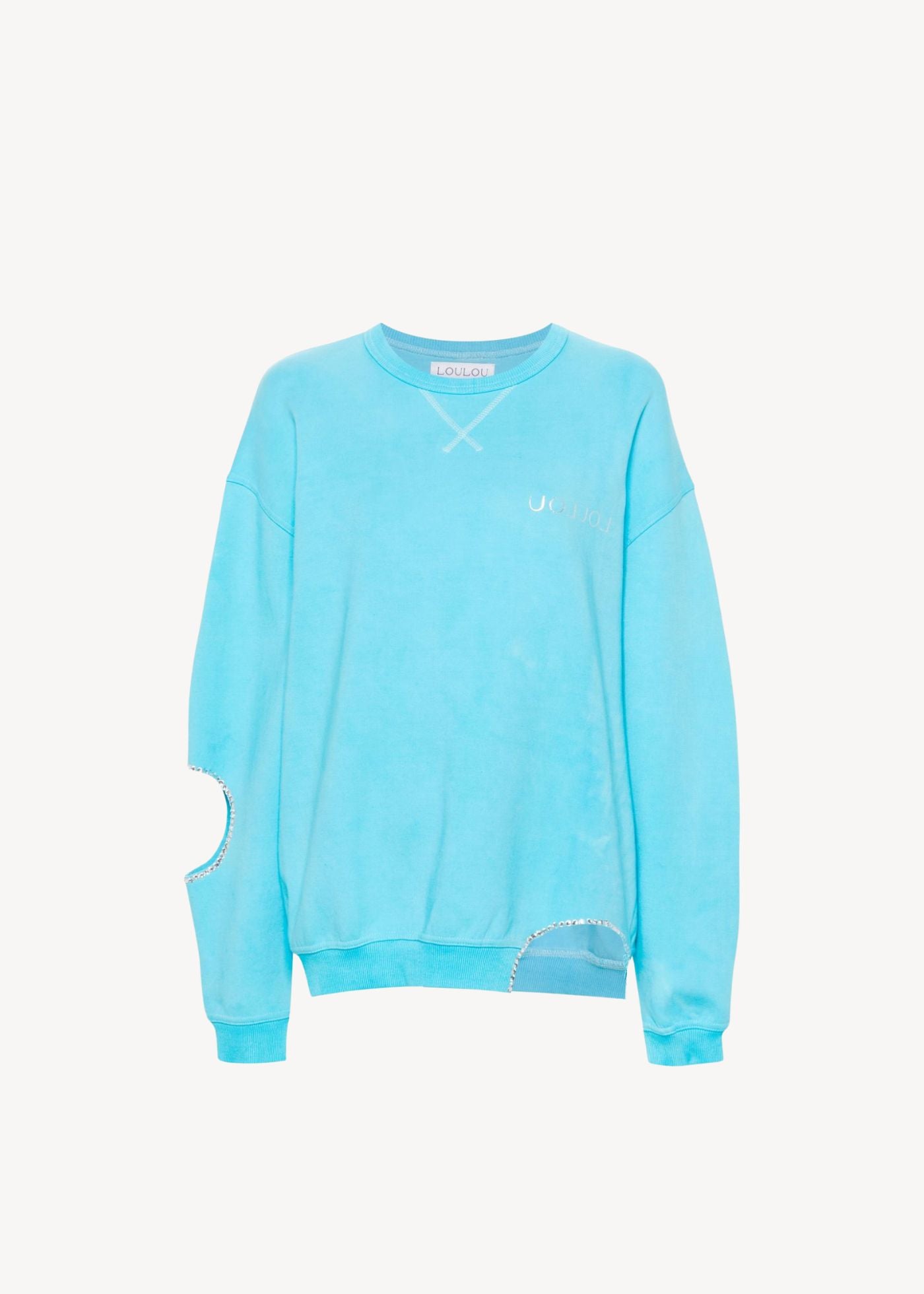 cut-out cotton sweatshirt