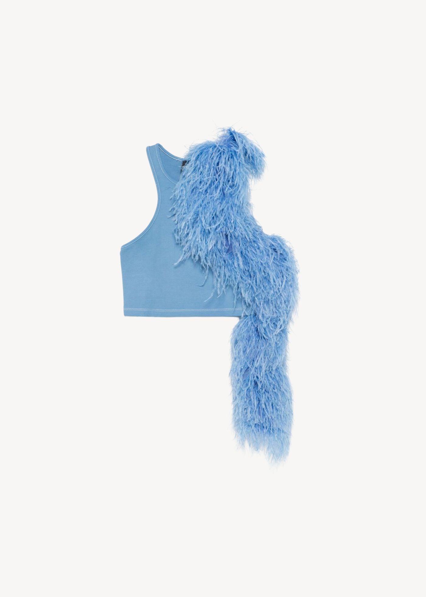 FEATHER-DETAIL TANK TOP