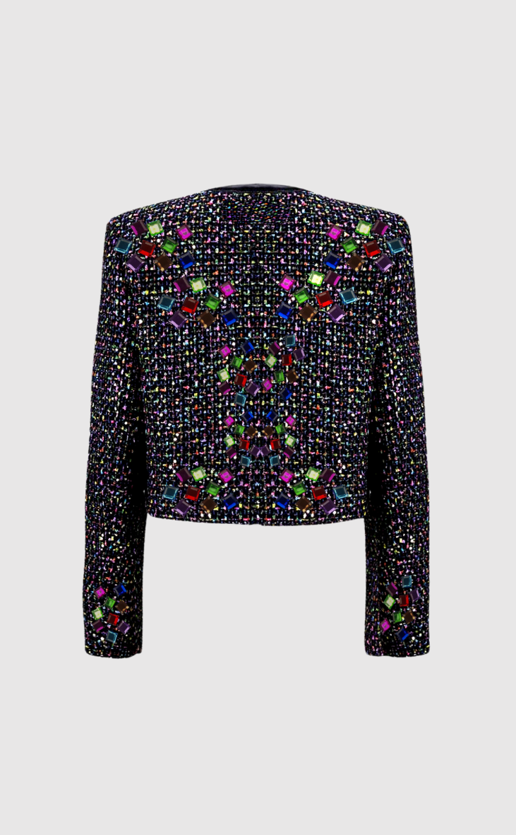 An Affair to Remember tweed embellished blazer