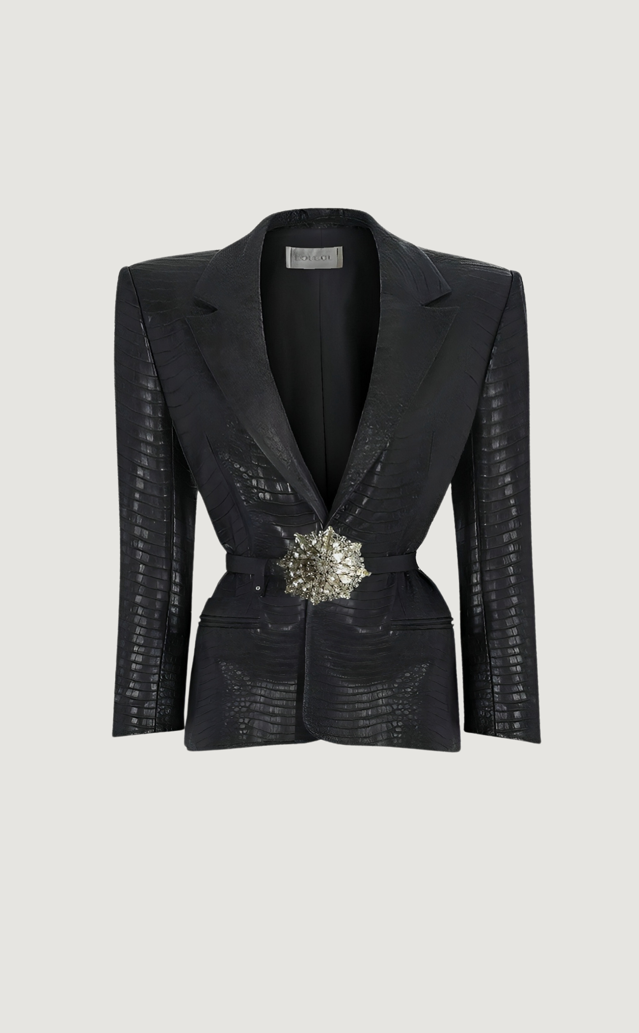 The Best of Everything faux-leather blazer in black