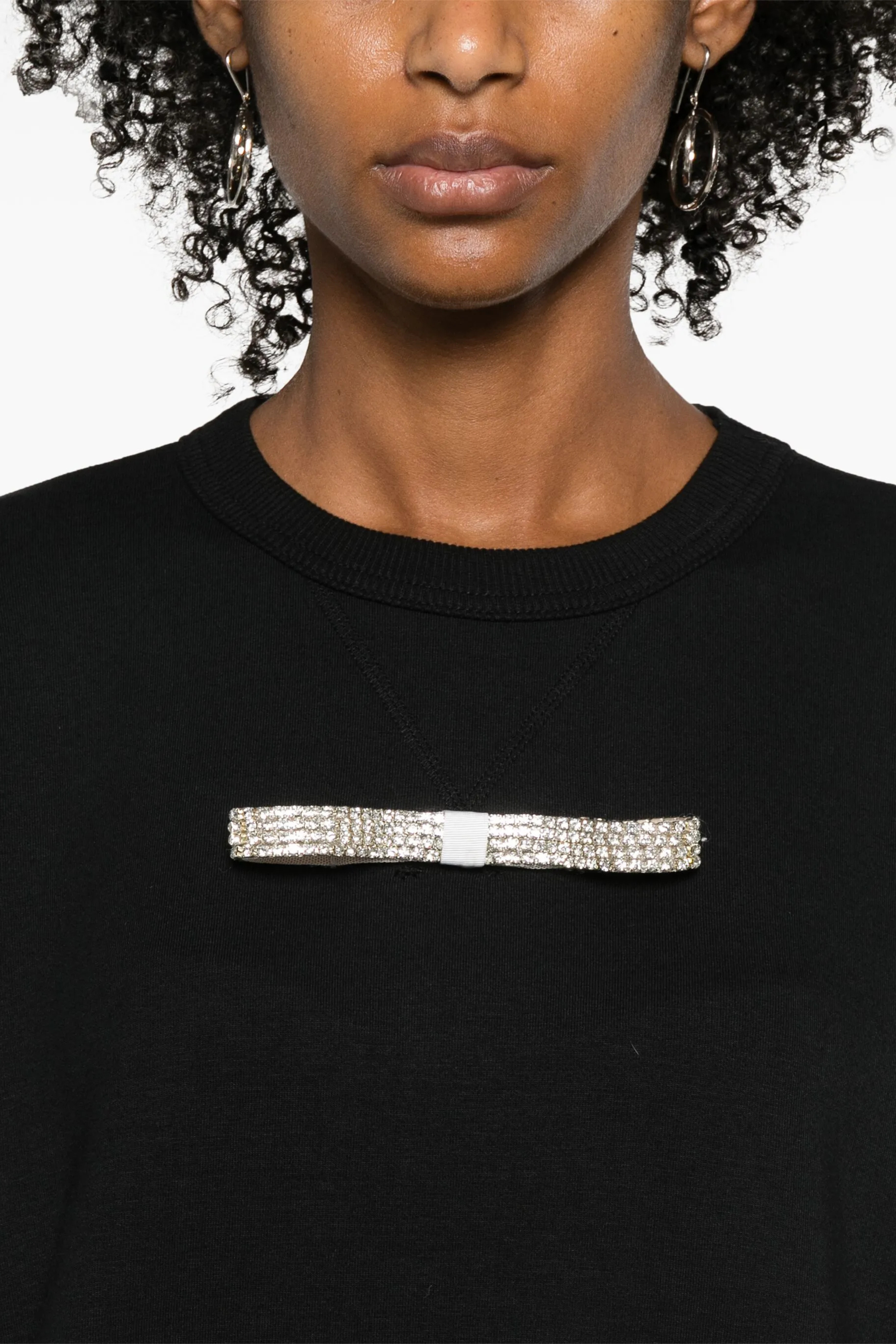 BLACK COTTON SWEATSHIRT