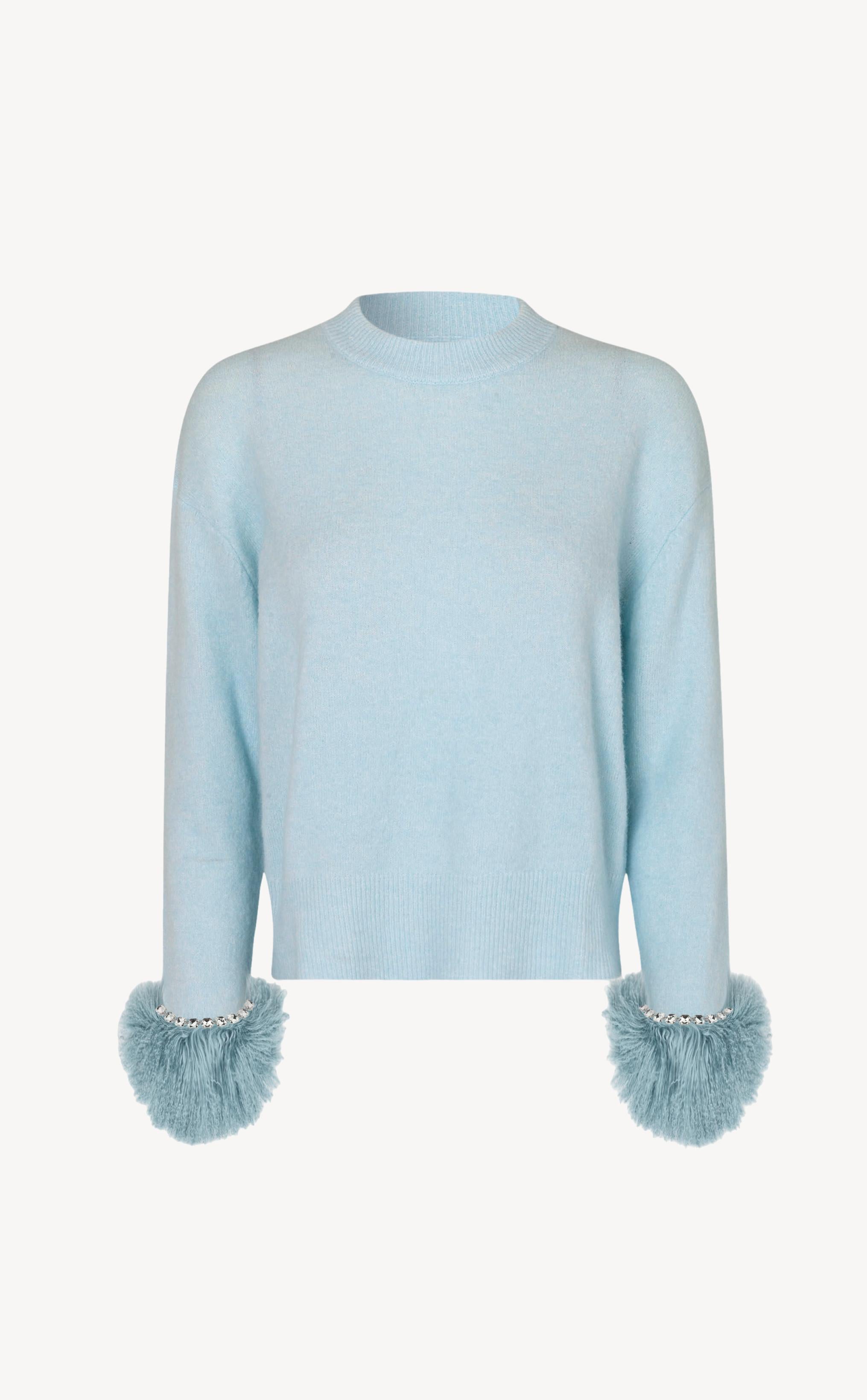 Gigi long sleeve sweater in blue