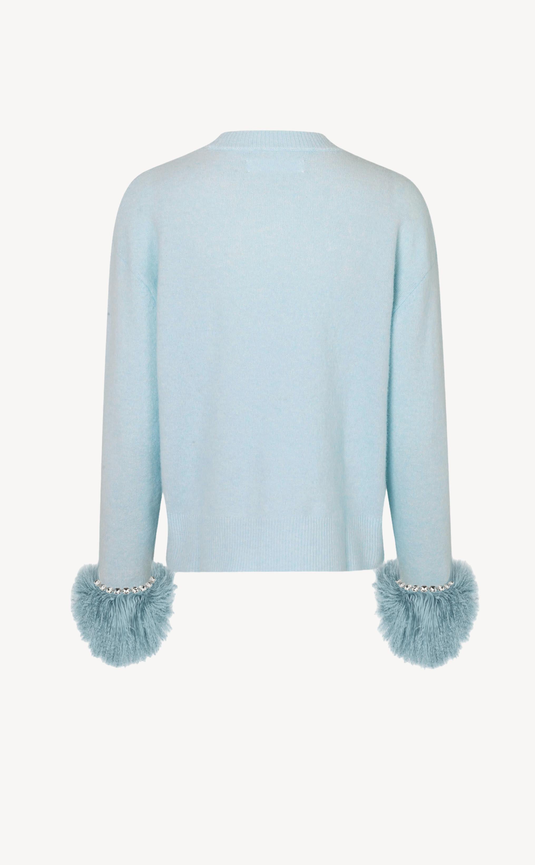 Gigi long sleeve sweater in blue