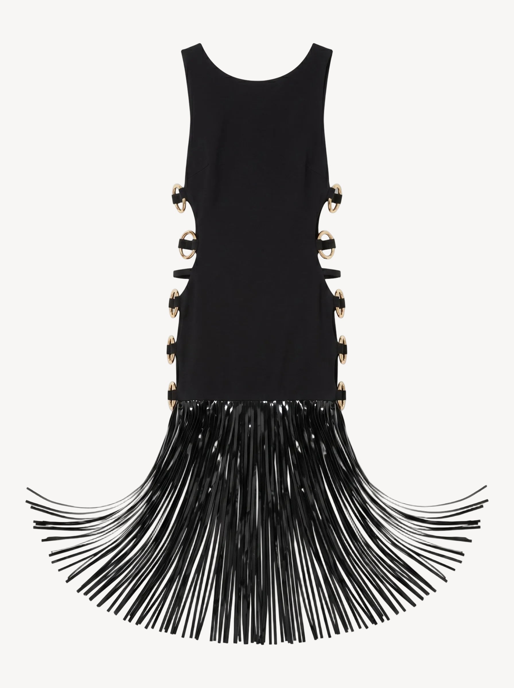 Cutout Fringe Gown