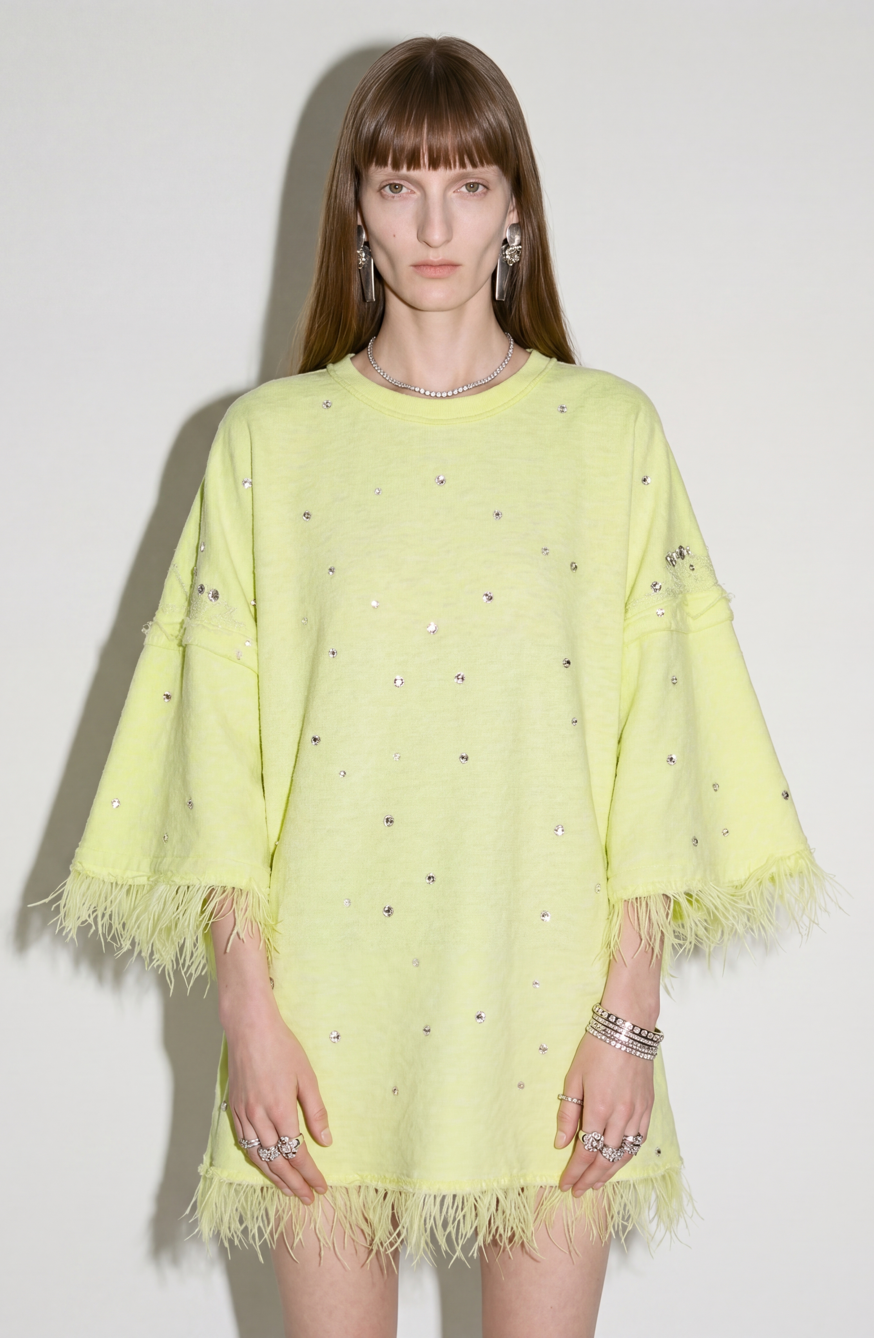 Crystal Feather T-shirt | LOULOU.