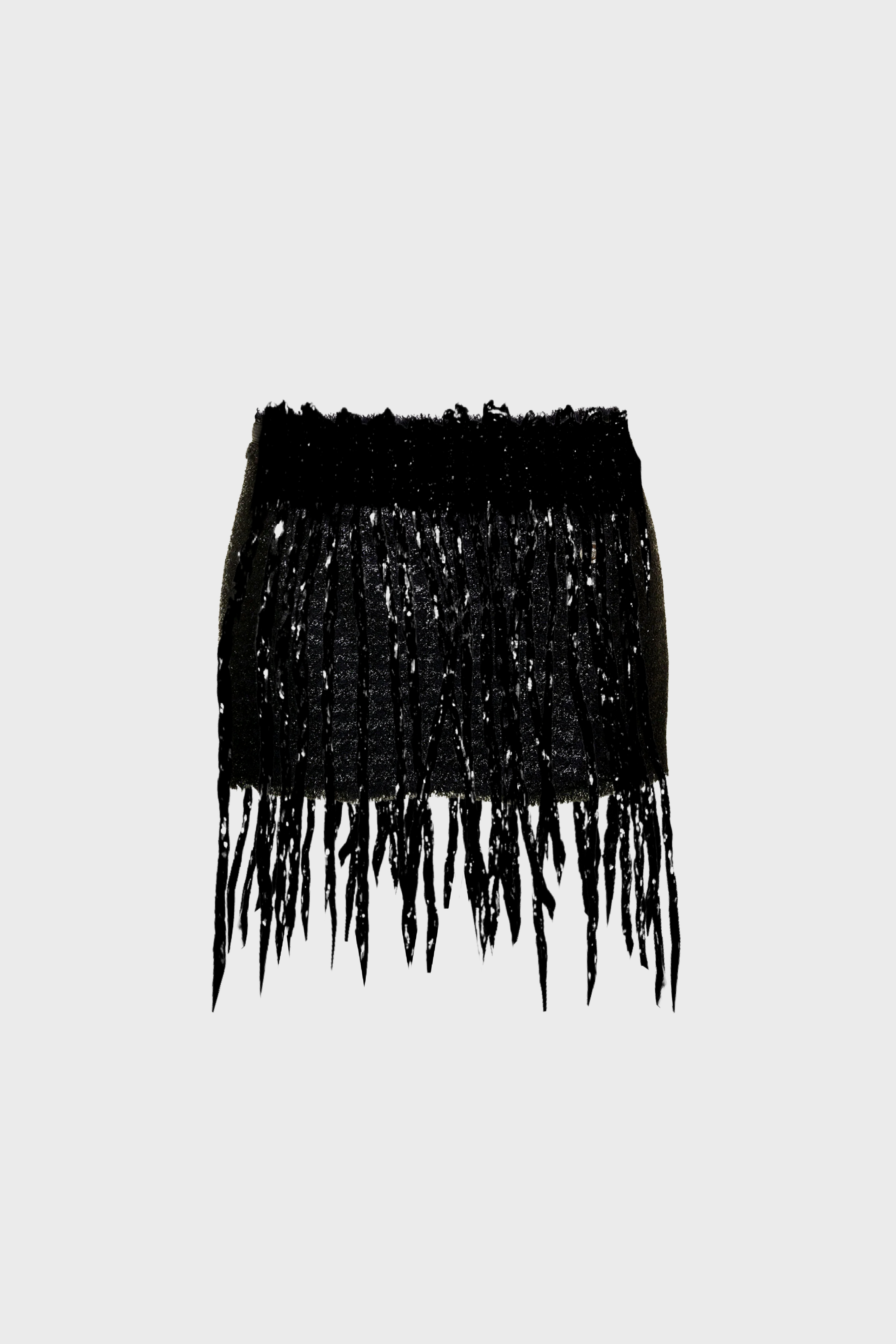 To Catch a Thief frayed lurex tweed skirt