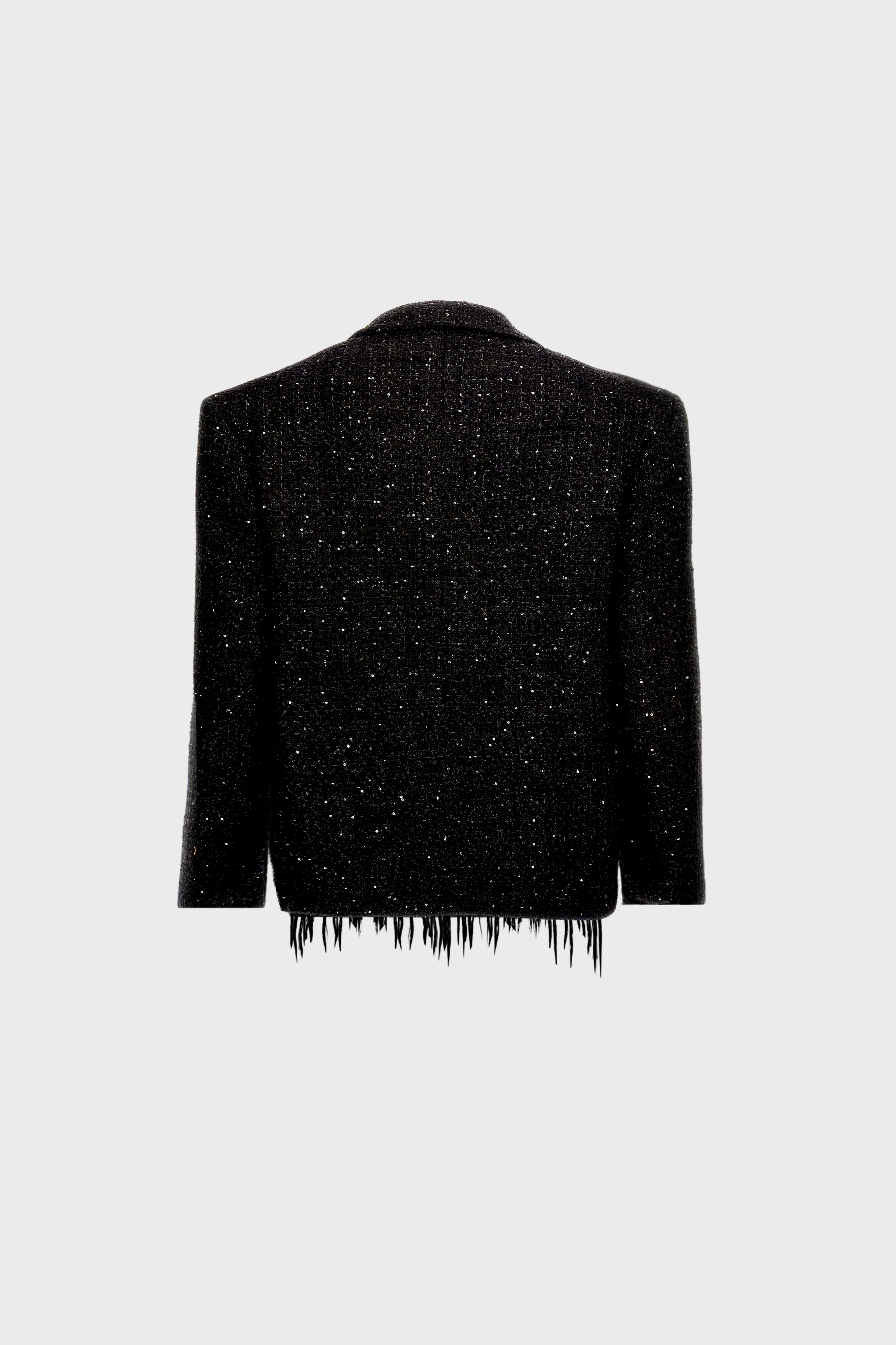 To Catch a Thief frayed lurex tweed blazer