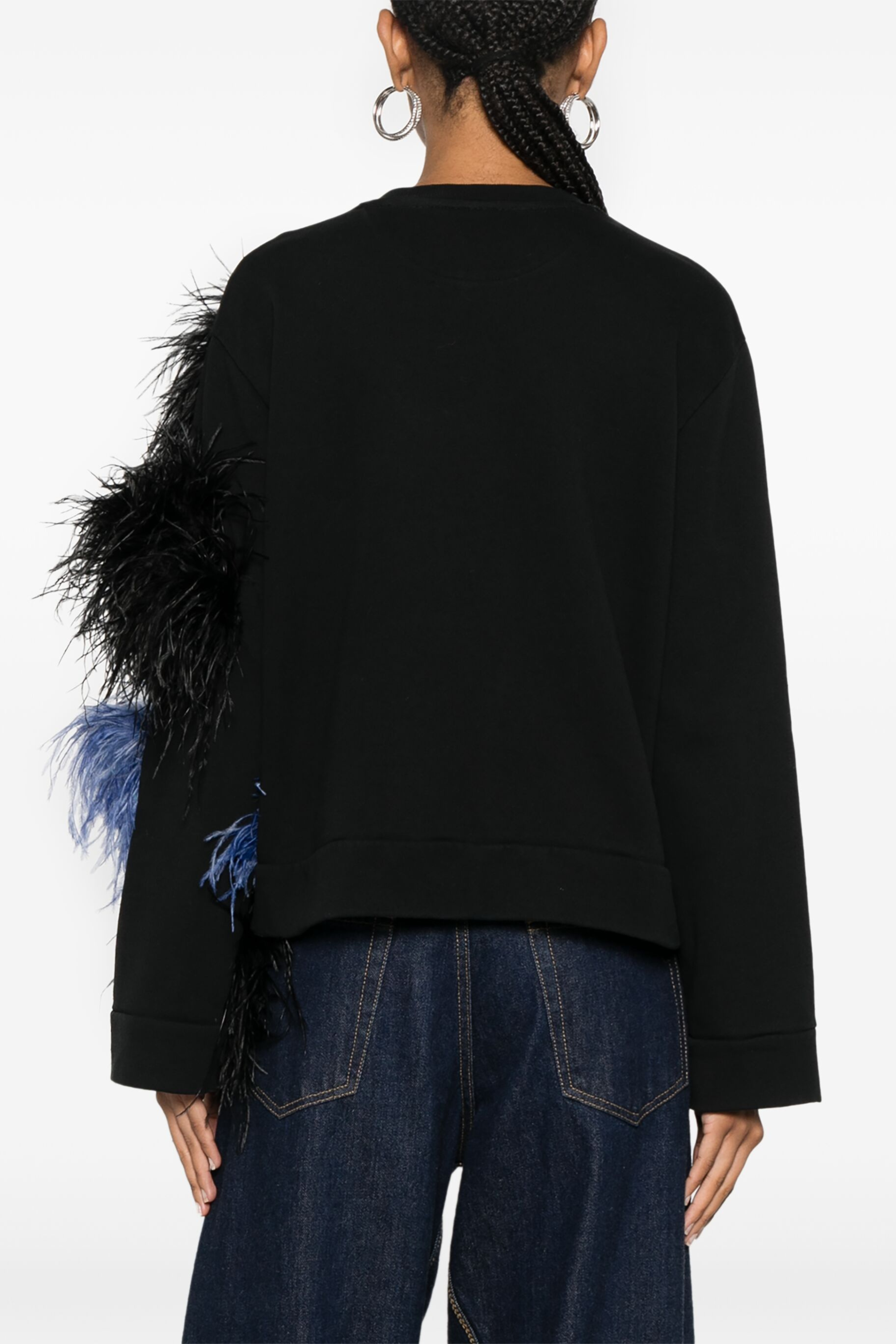FEATHER-DETAIL SWEATSHIRT