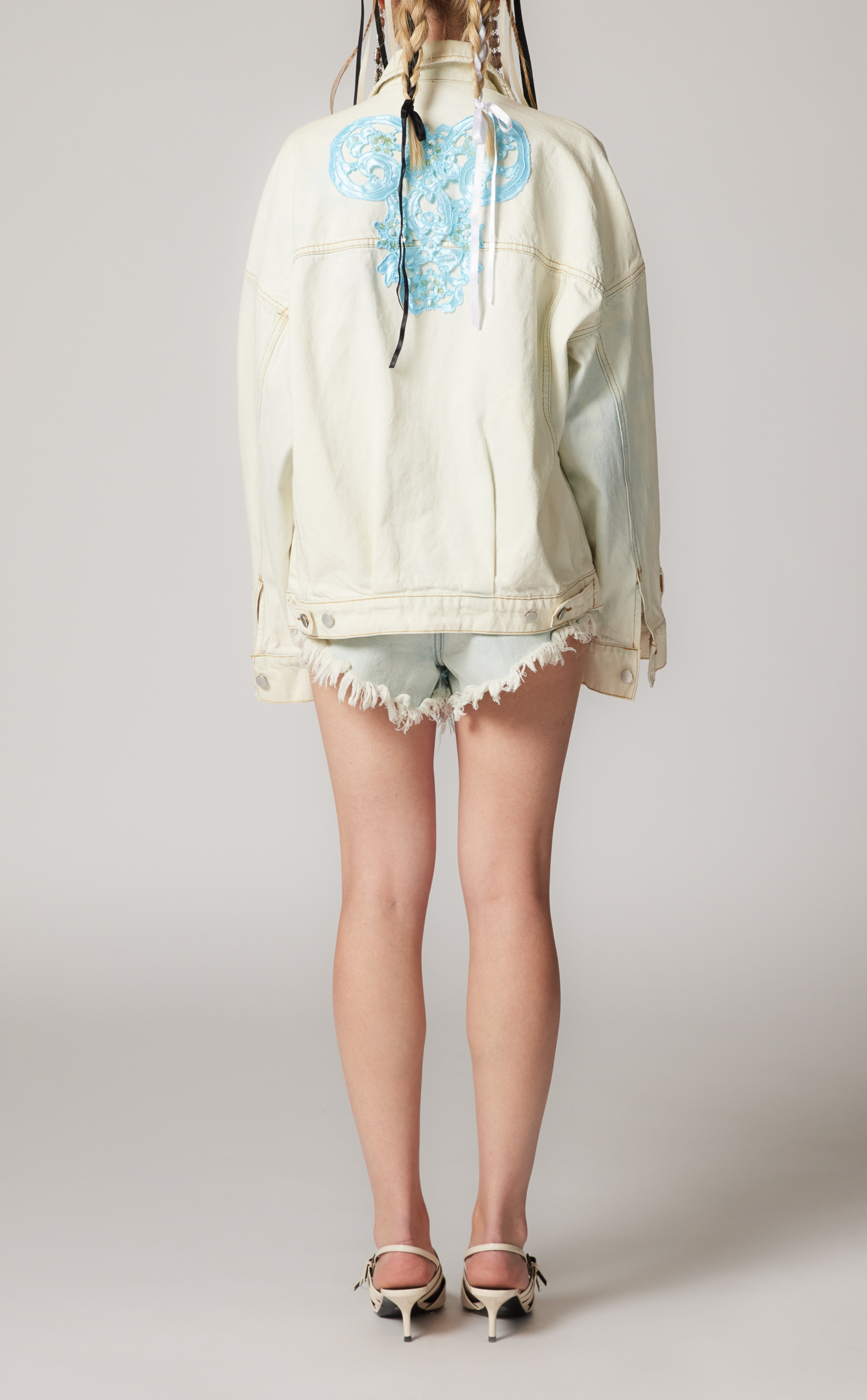 PATCH-EMBELLISHED DENIM JACKET