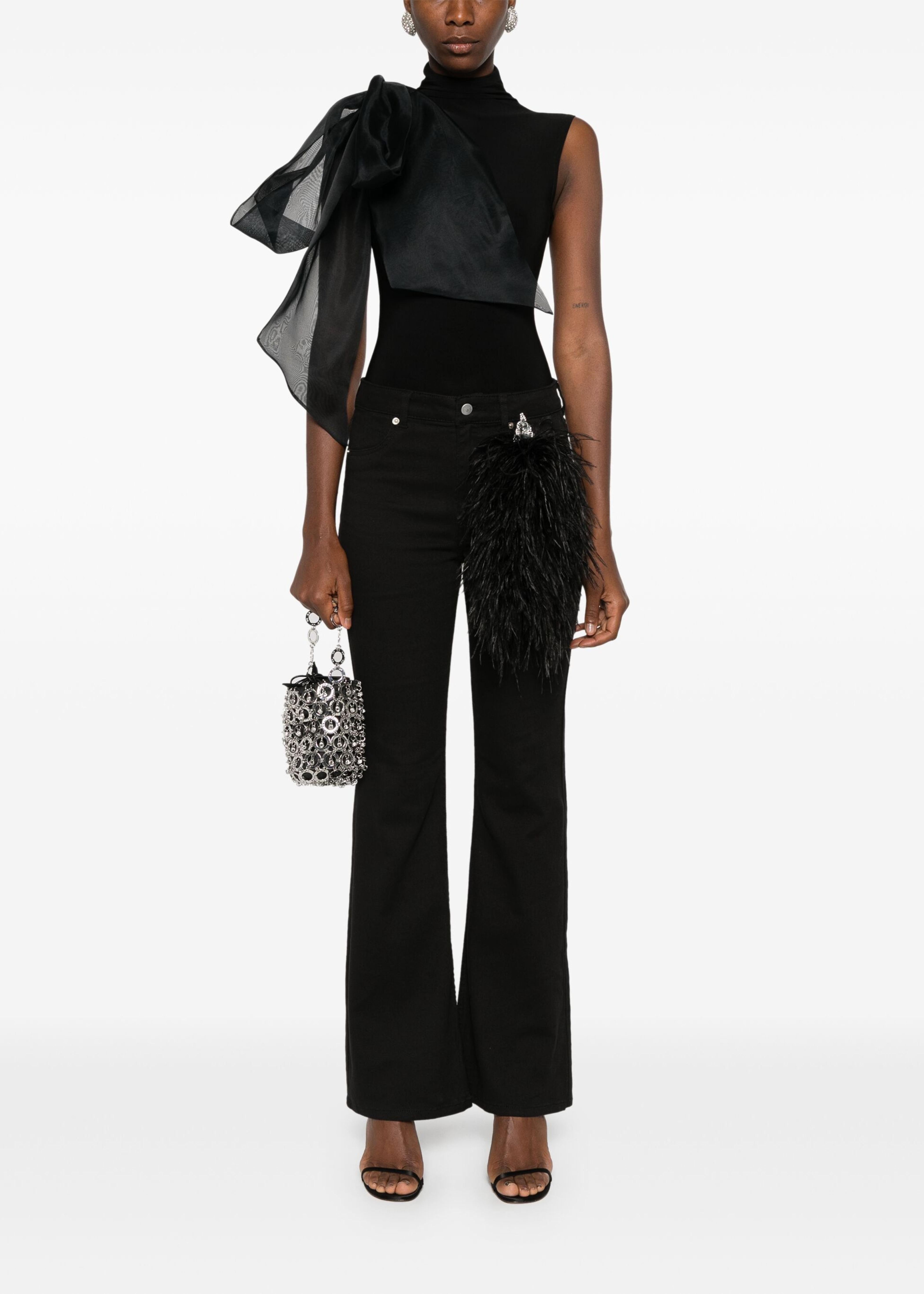 FEATHER DETAIL JEANS