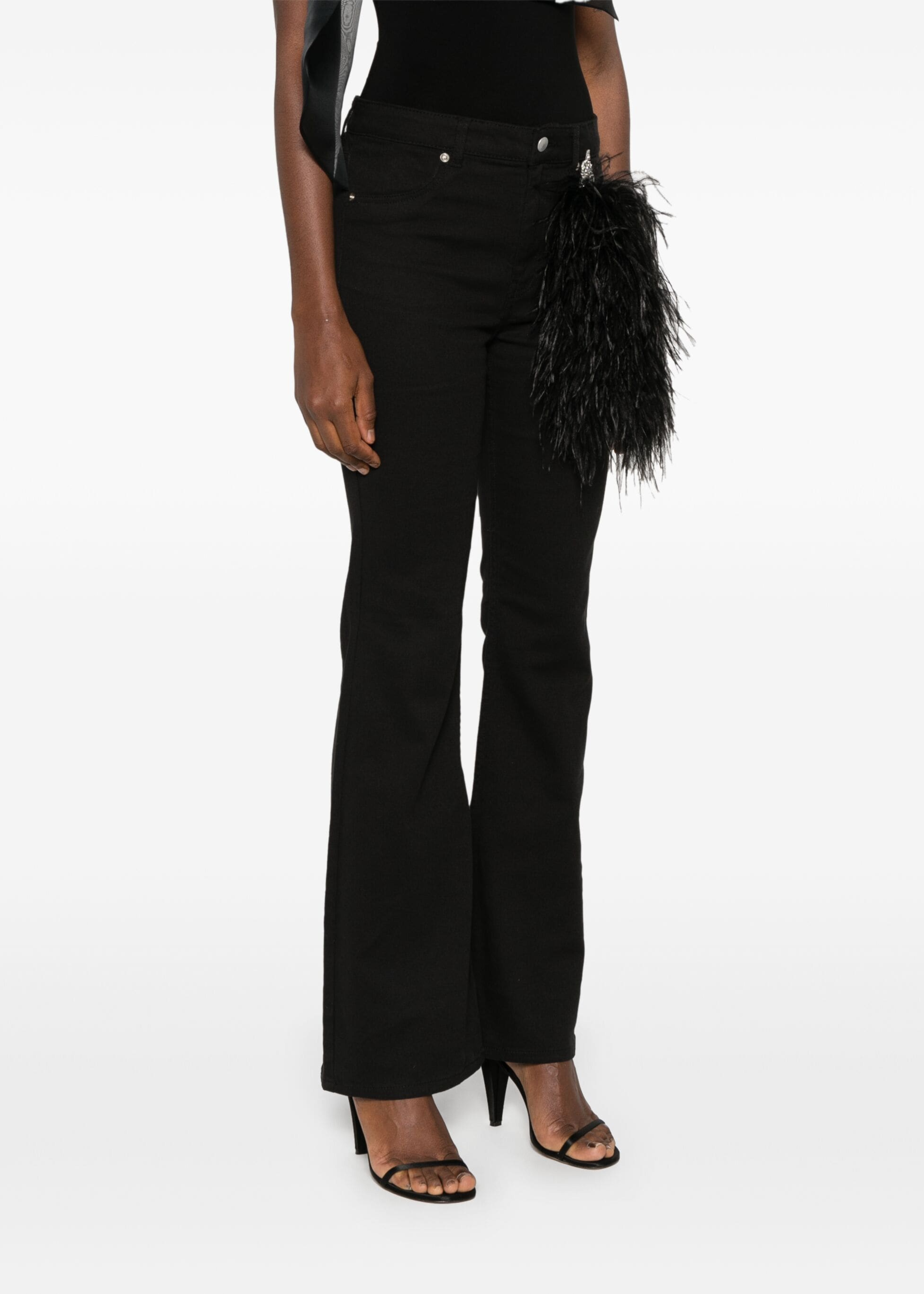FEATHER DETAIL JEANS