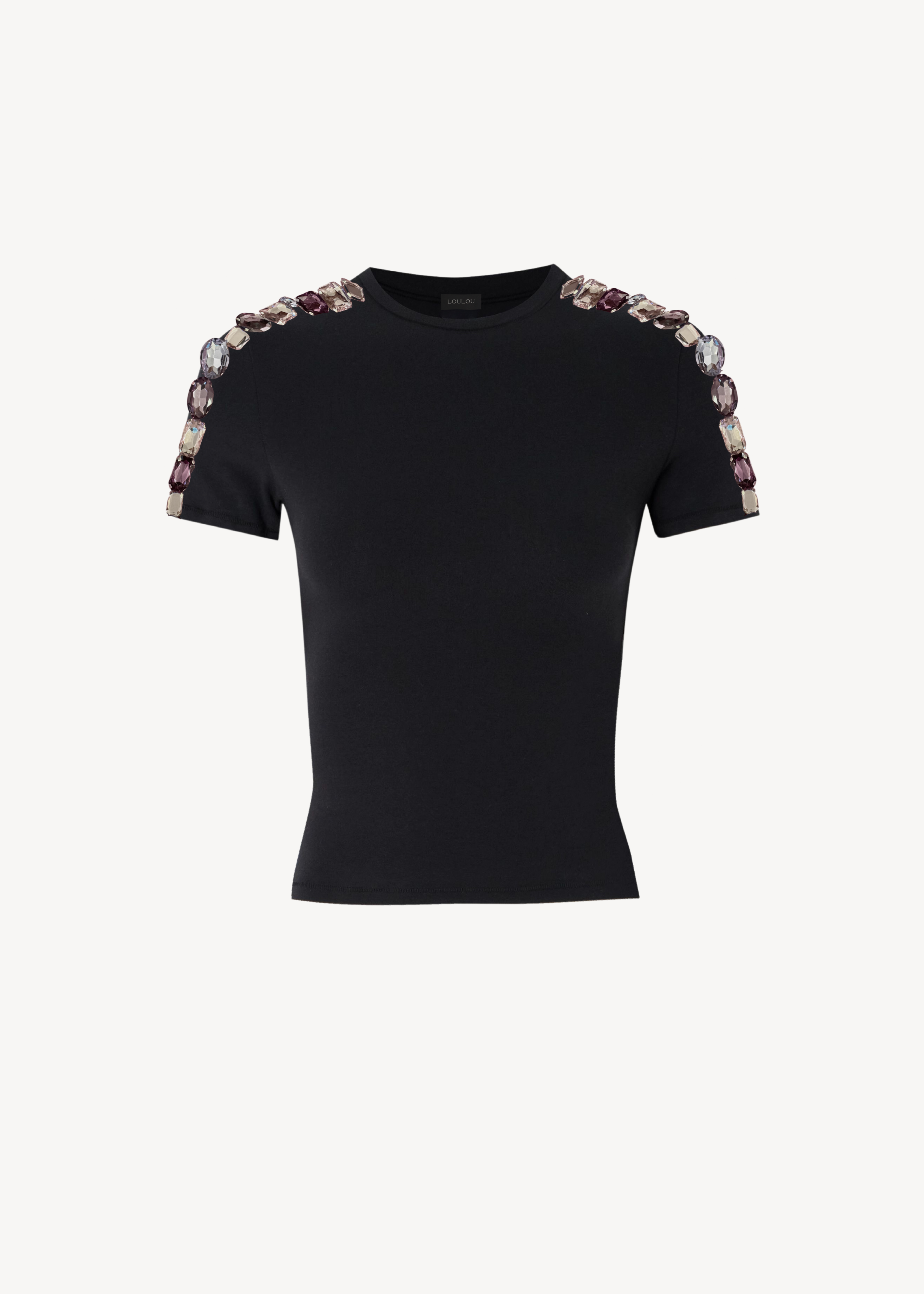CRYSTAL SHOULDER T-SHIRT