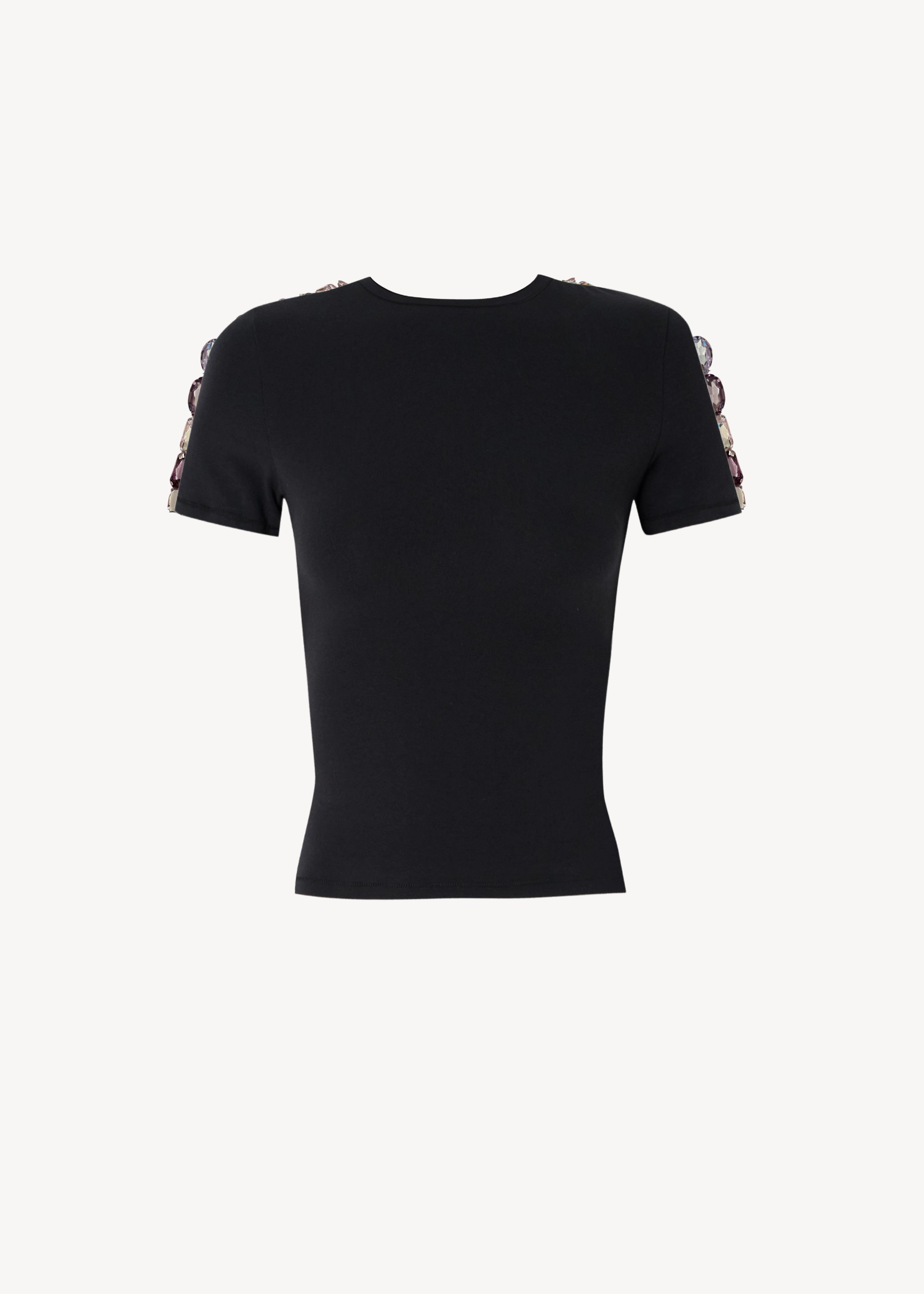 CRYSTAL SHOULDER T-SHIRT