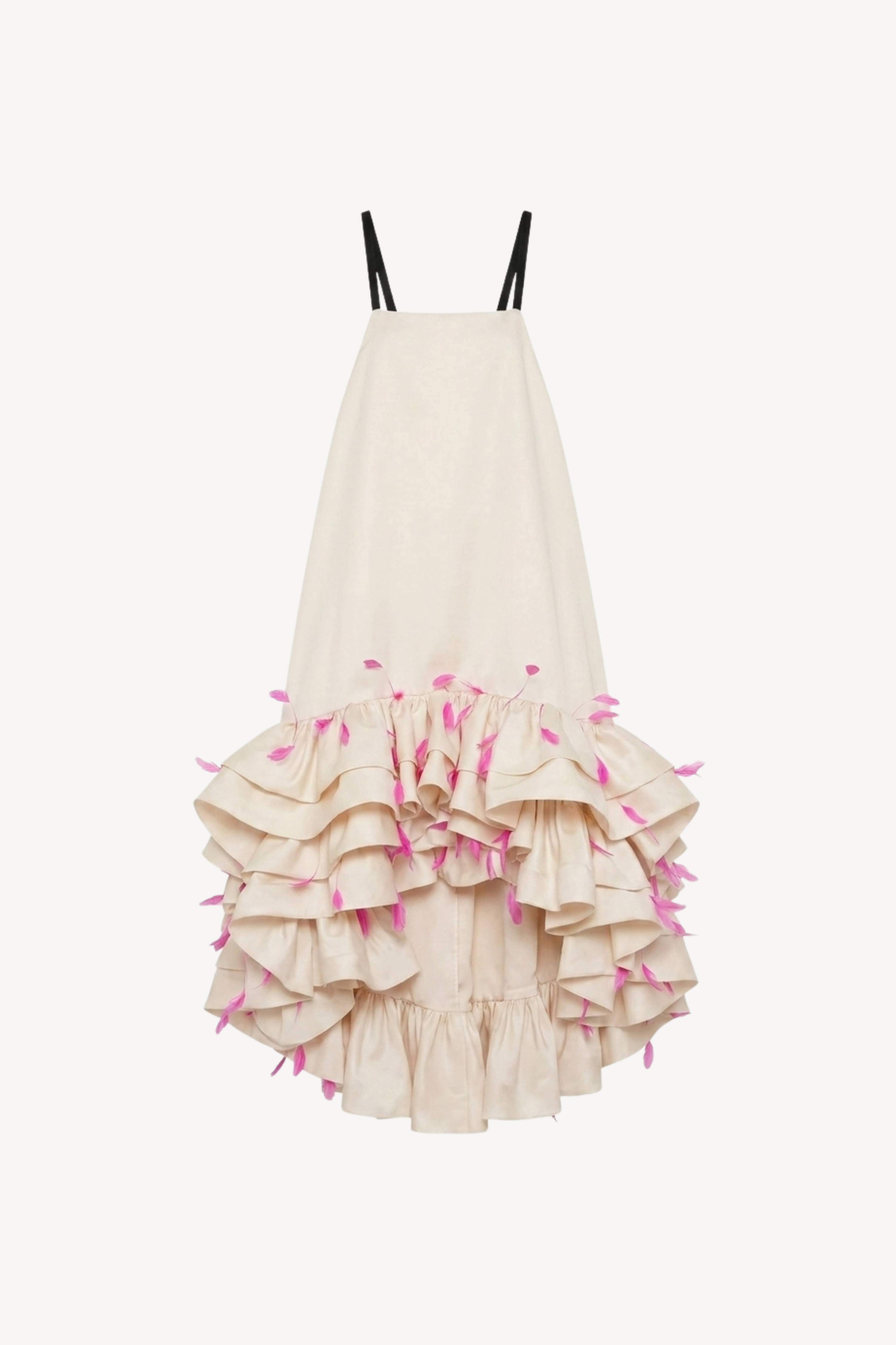 Feather Ruffle Maxi Dress