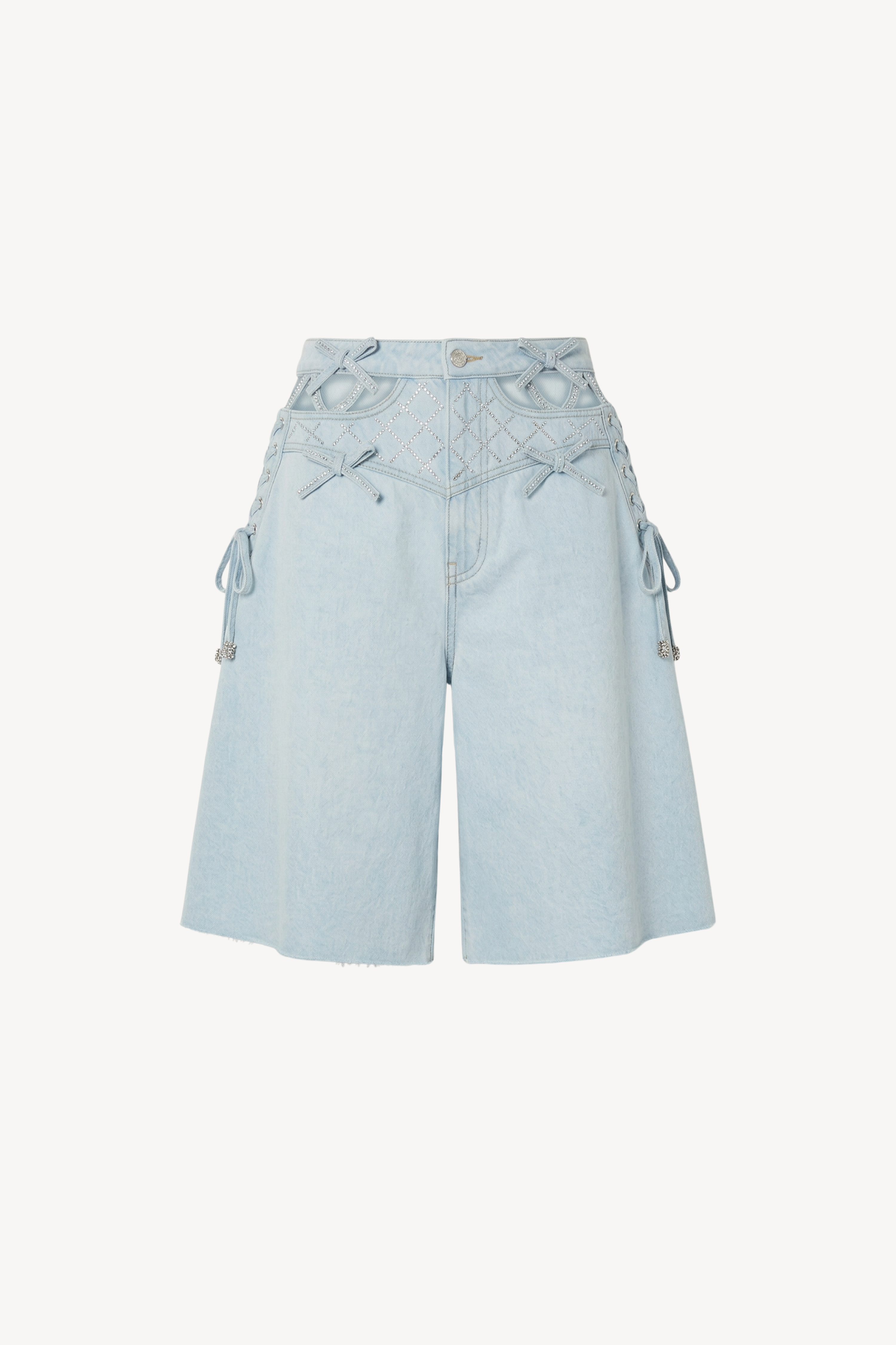 BERMUDA SHORTS WITH WAIST CUT-OUTS