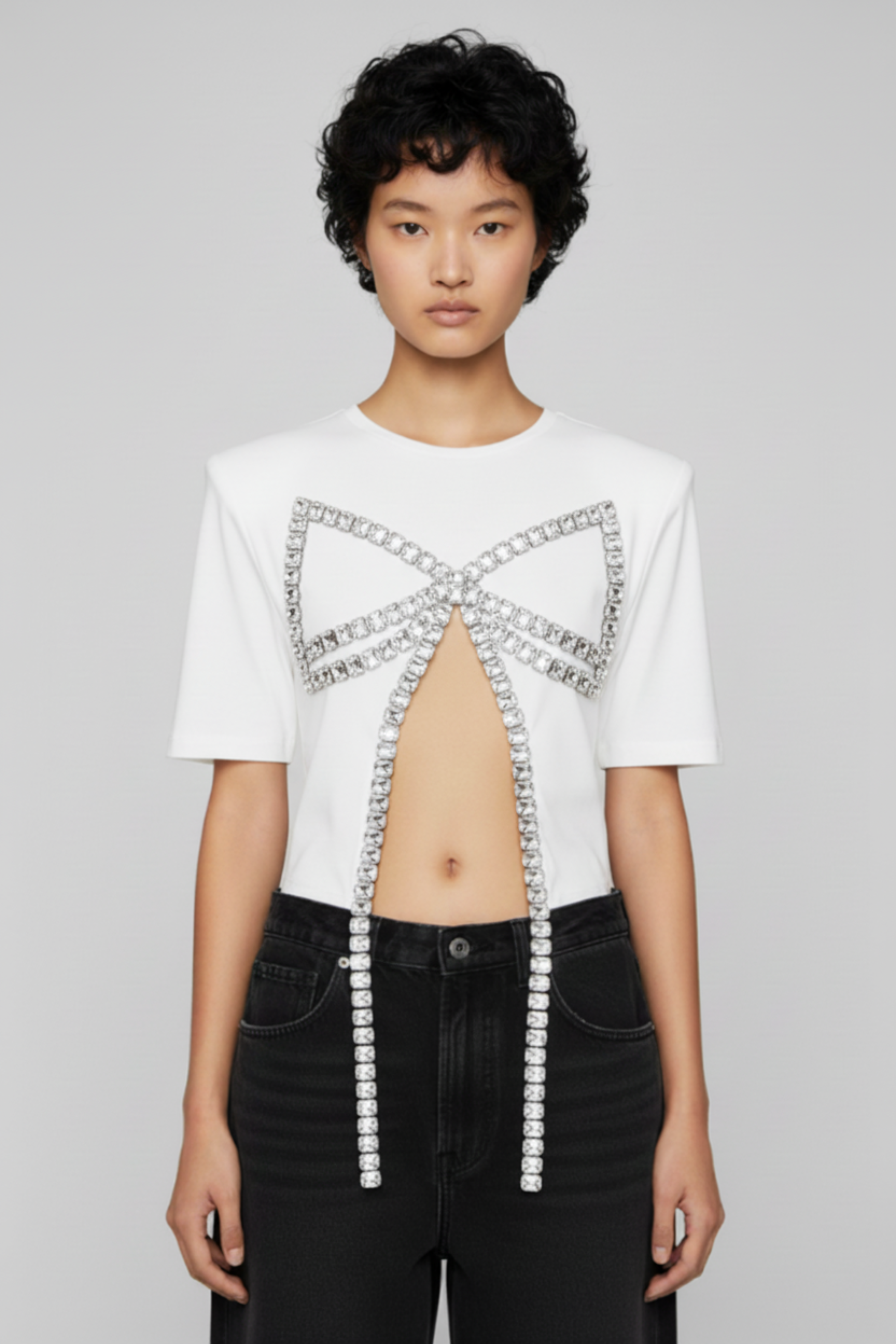 BOW CUT-OUT T-SHIRT