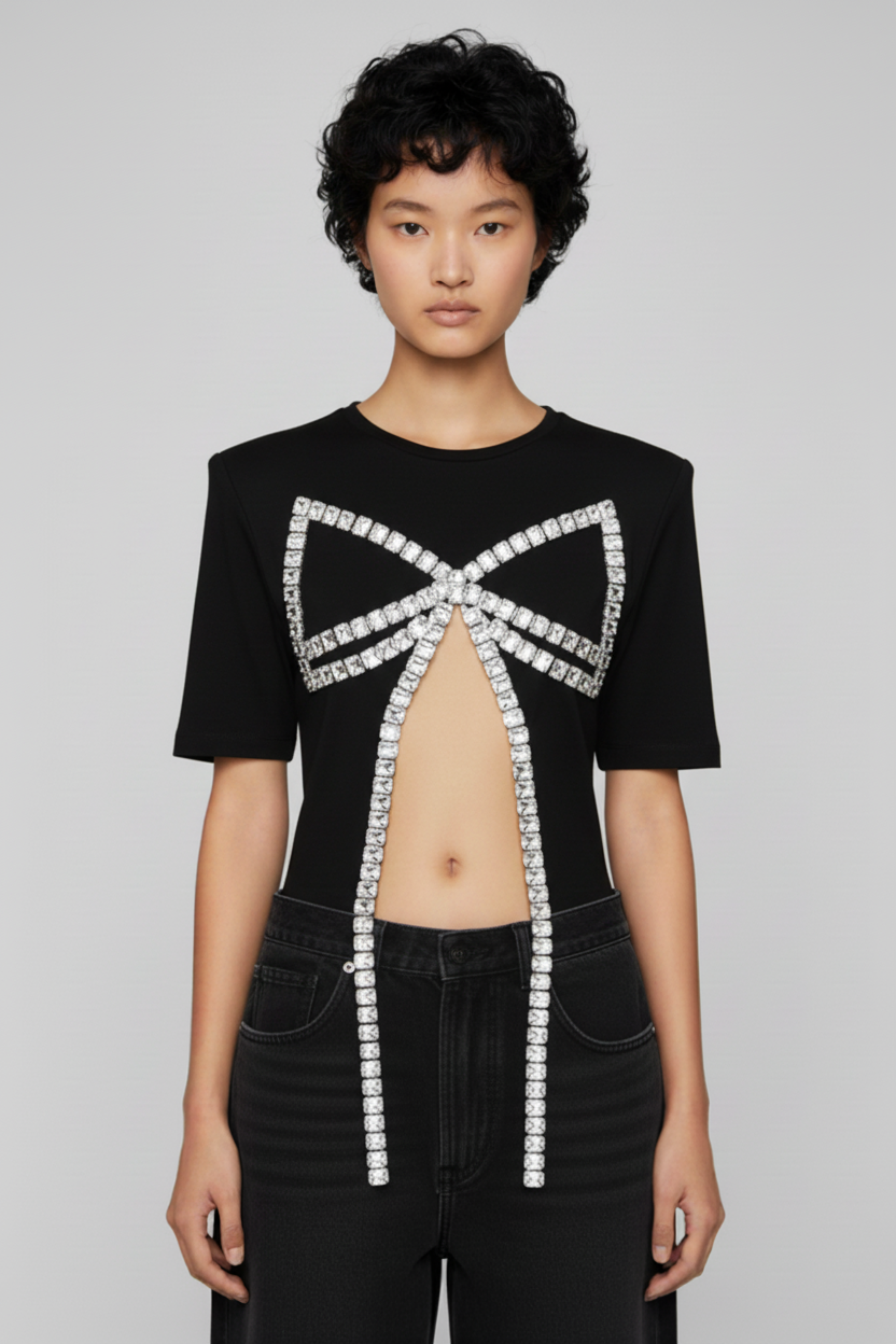 BOW CUT-OUT T-SHIRT