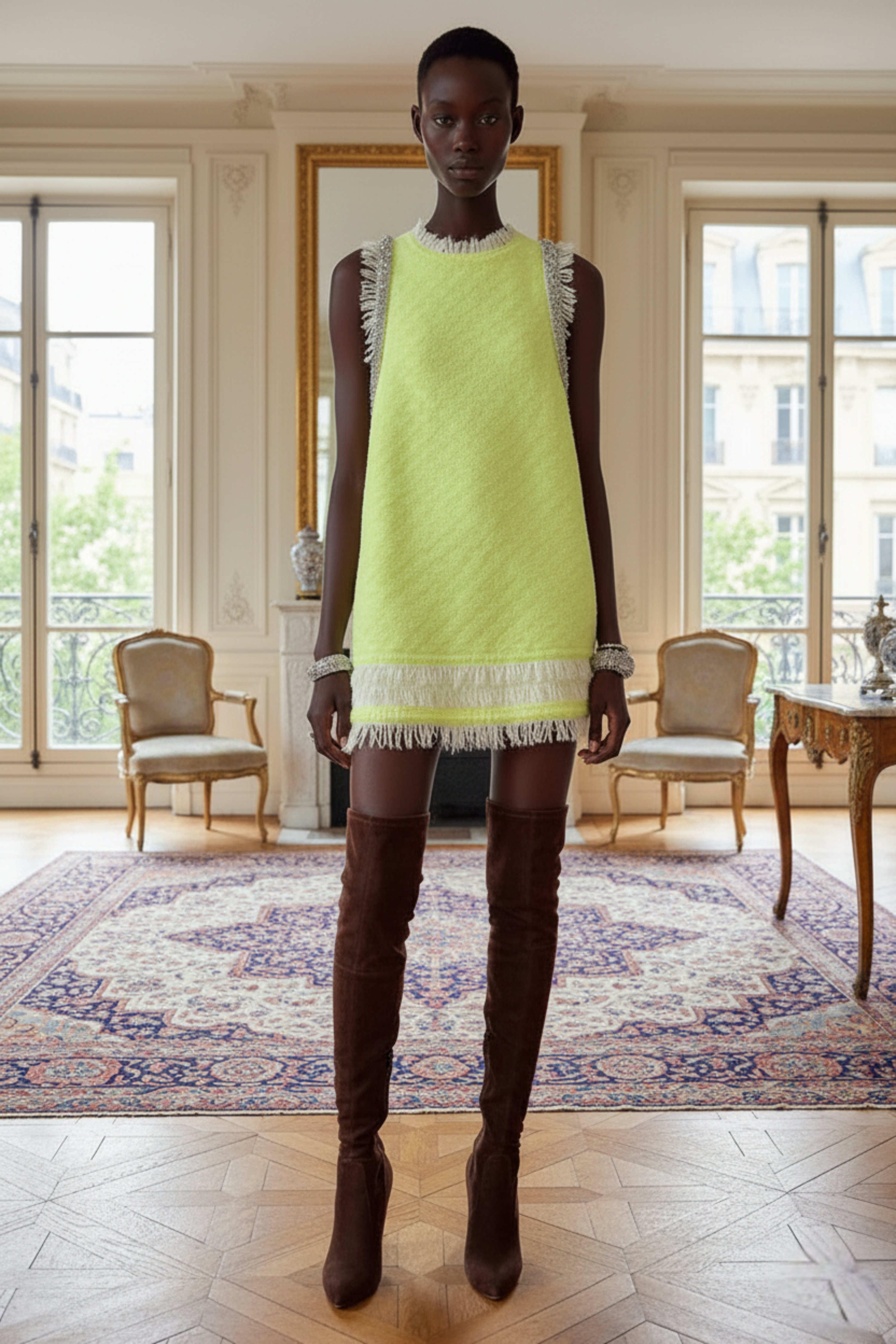 FRINGED MINI DRESS