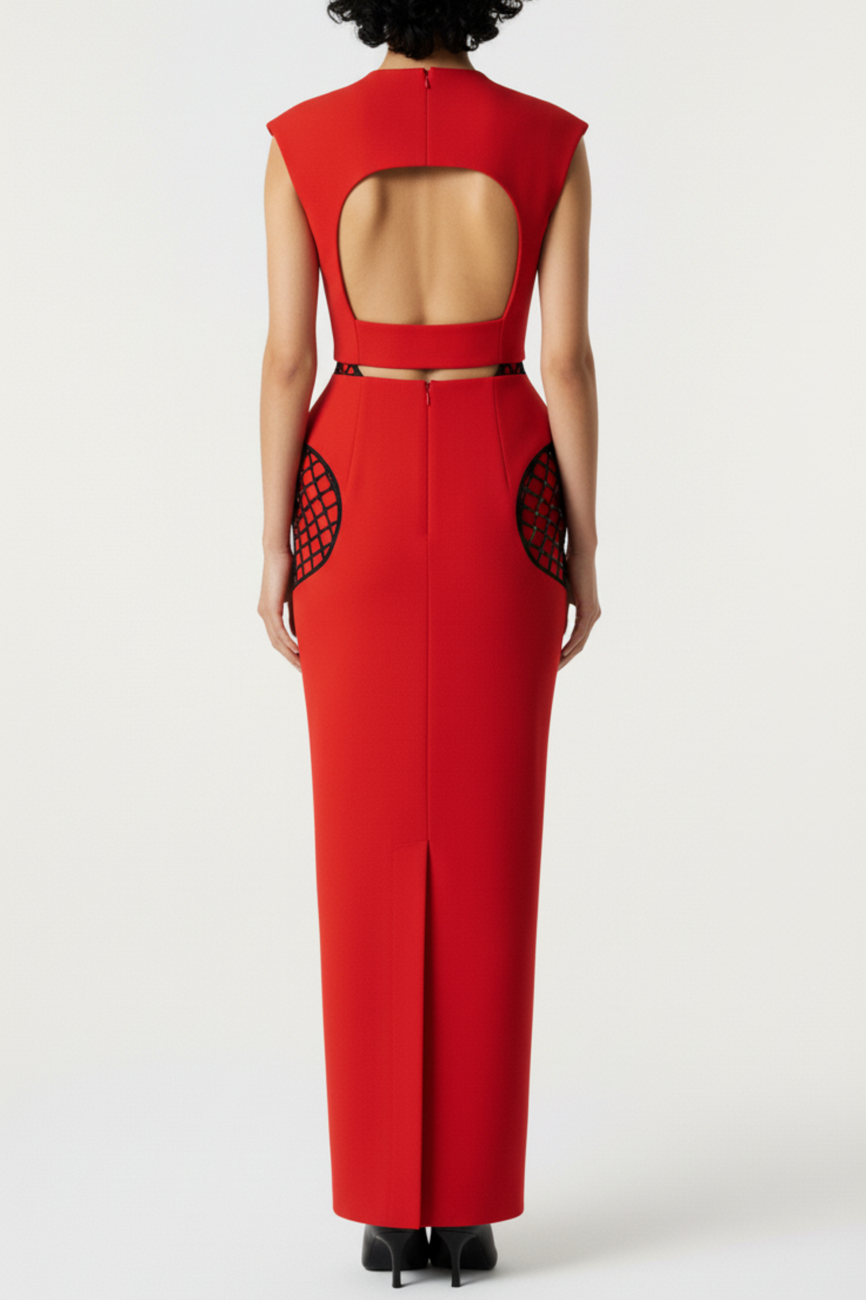 CUT-OUT CRÊPE DRESS