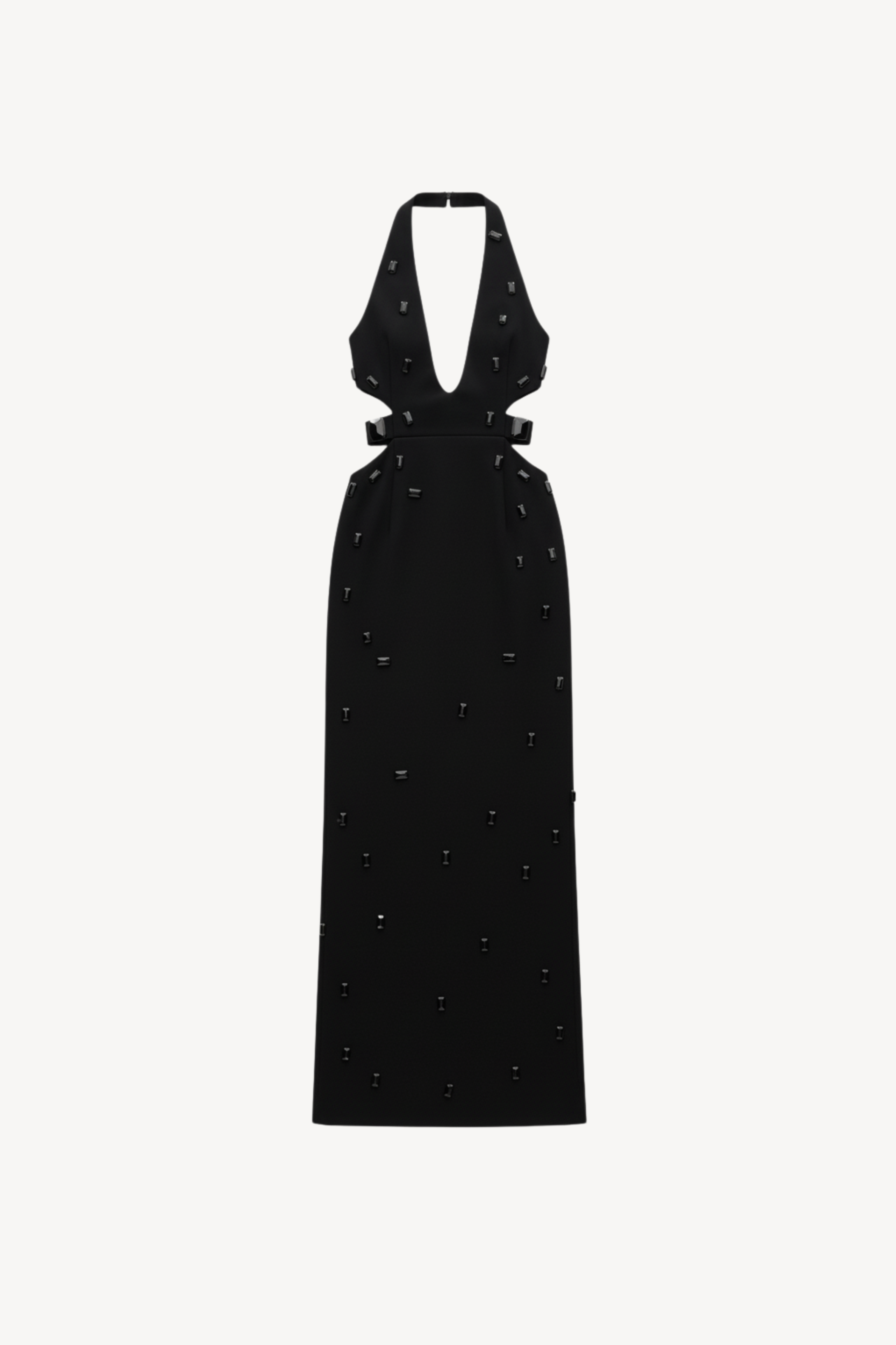 CRYSTAL HALTER DRESS