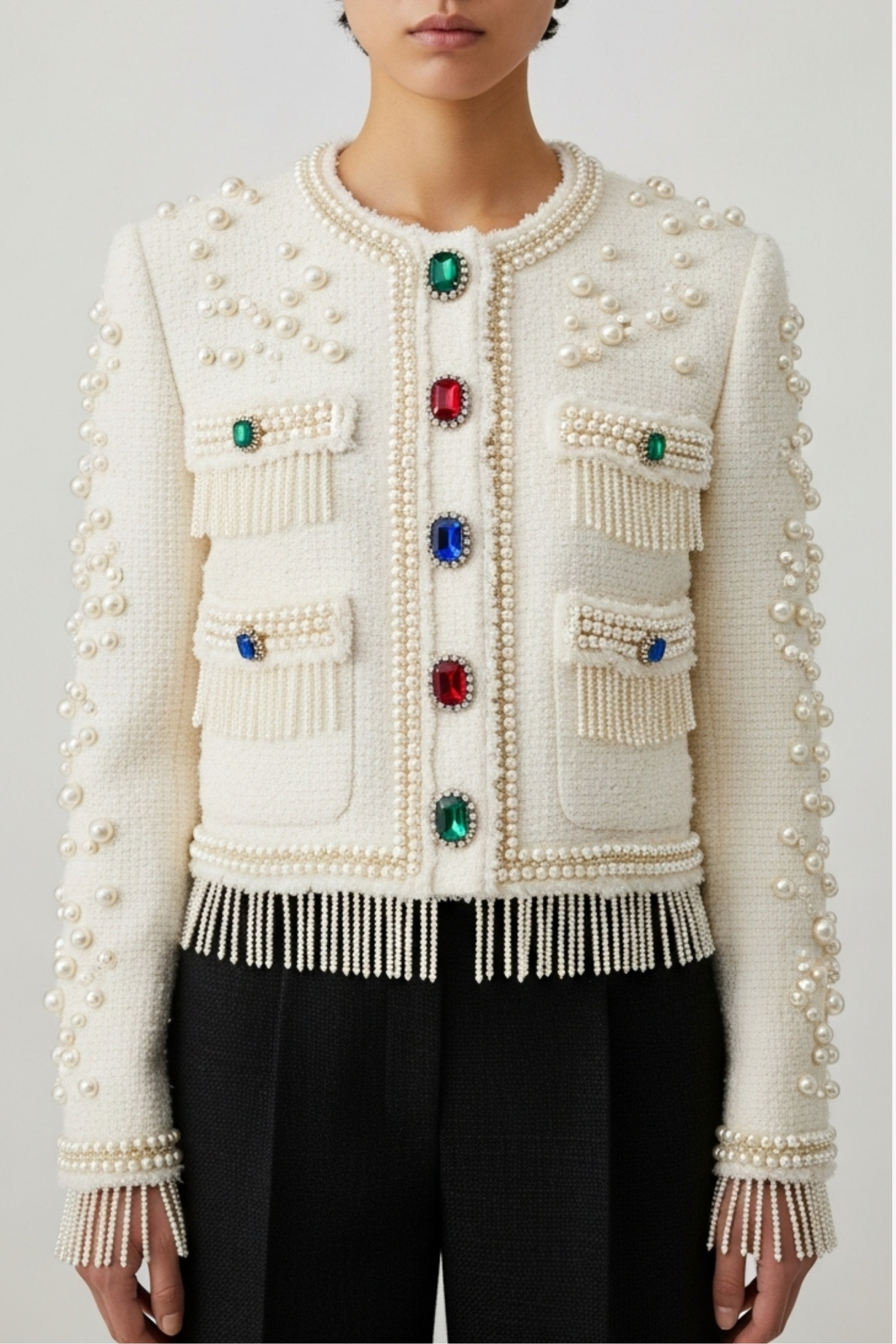 PEARL-TRIM JACKET