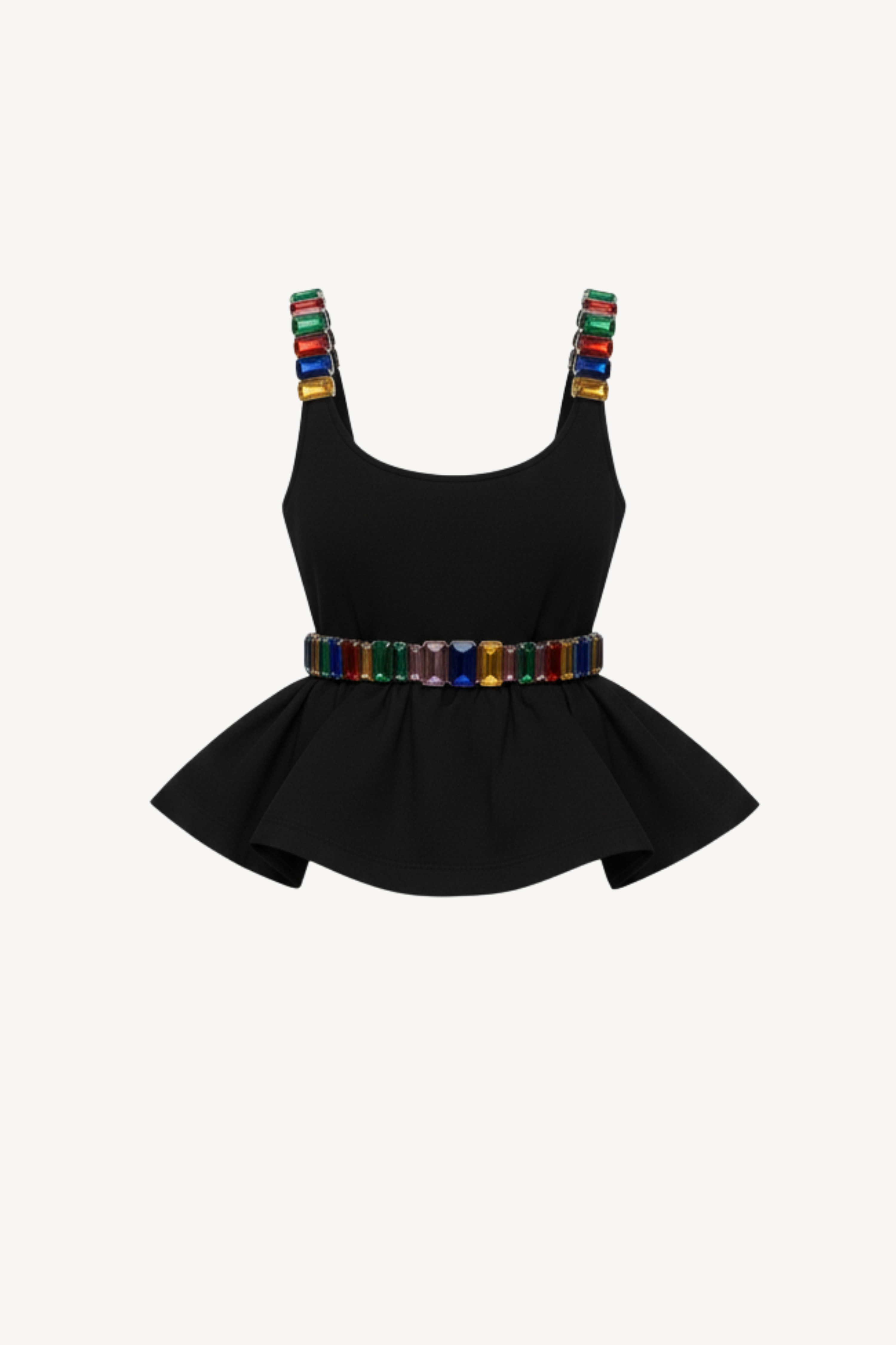 CRYSTAL PEPLUM TOP
