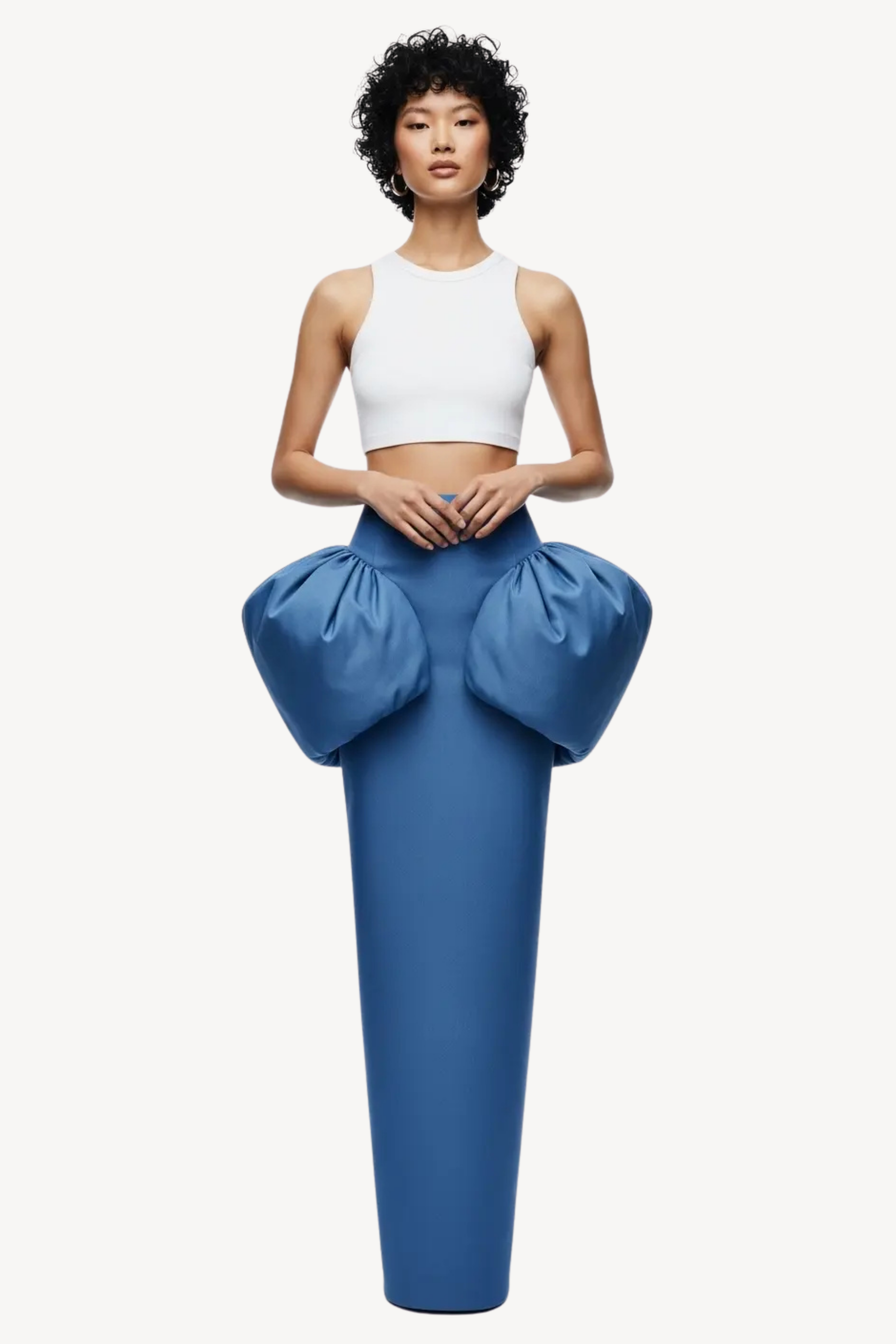 BLUE SCULPTURAL SKIRT