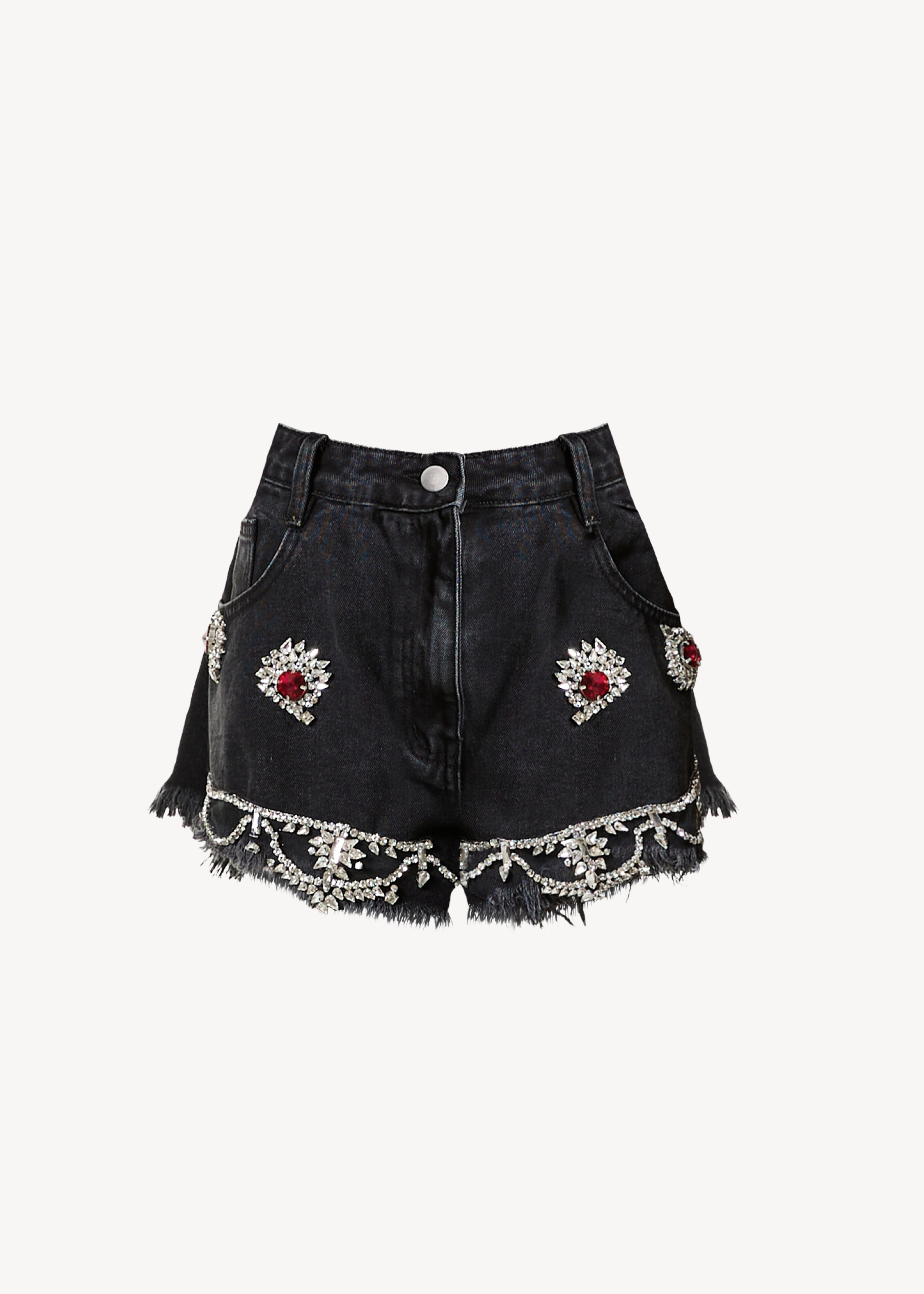 CRYSTAL DENIM SHORTS