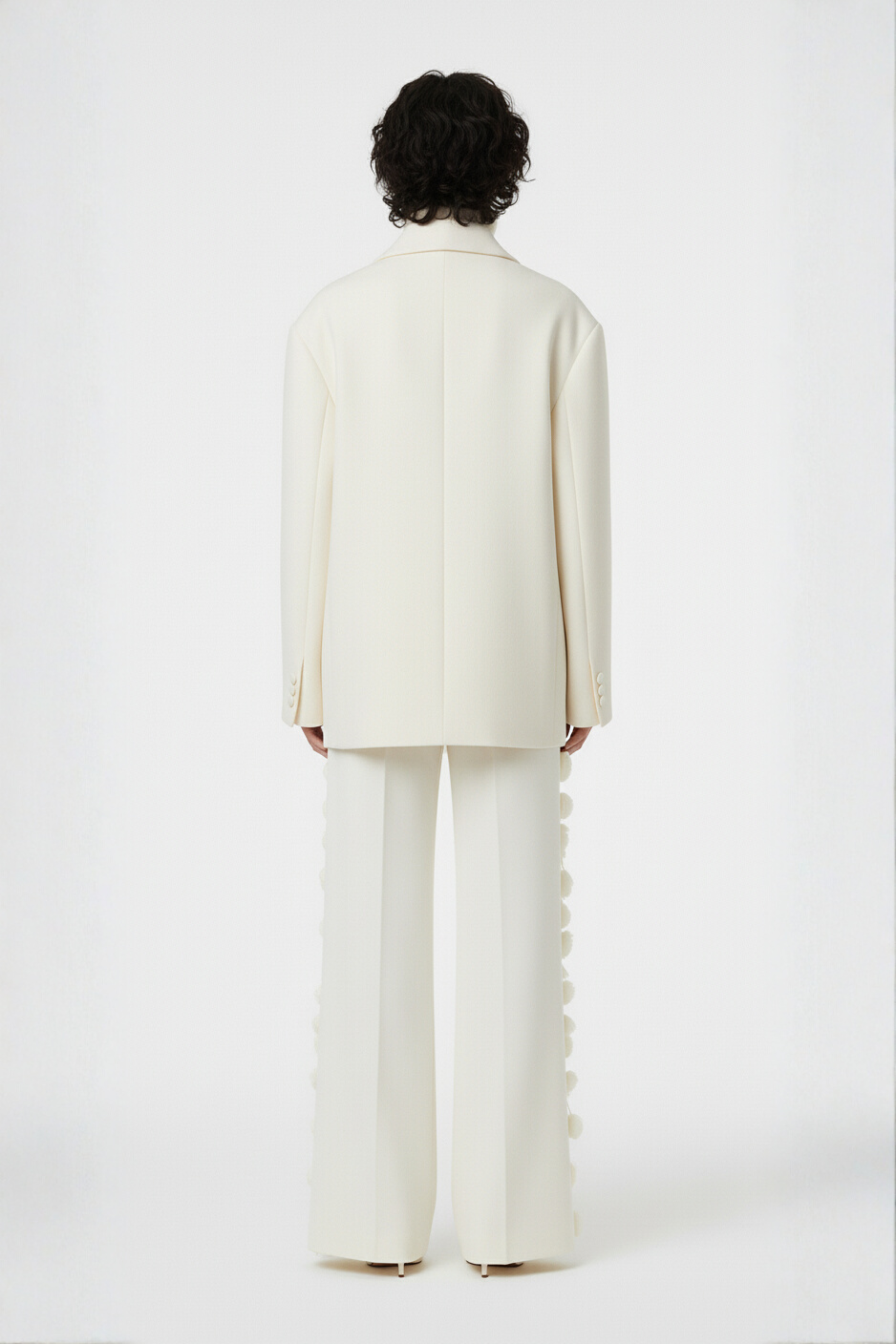 IVORY TAILORED WOOL BLAZER