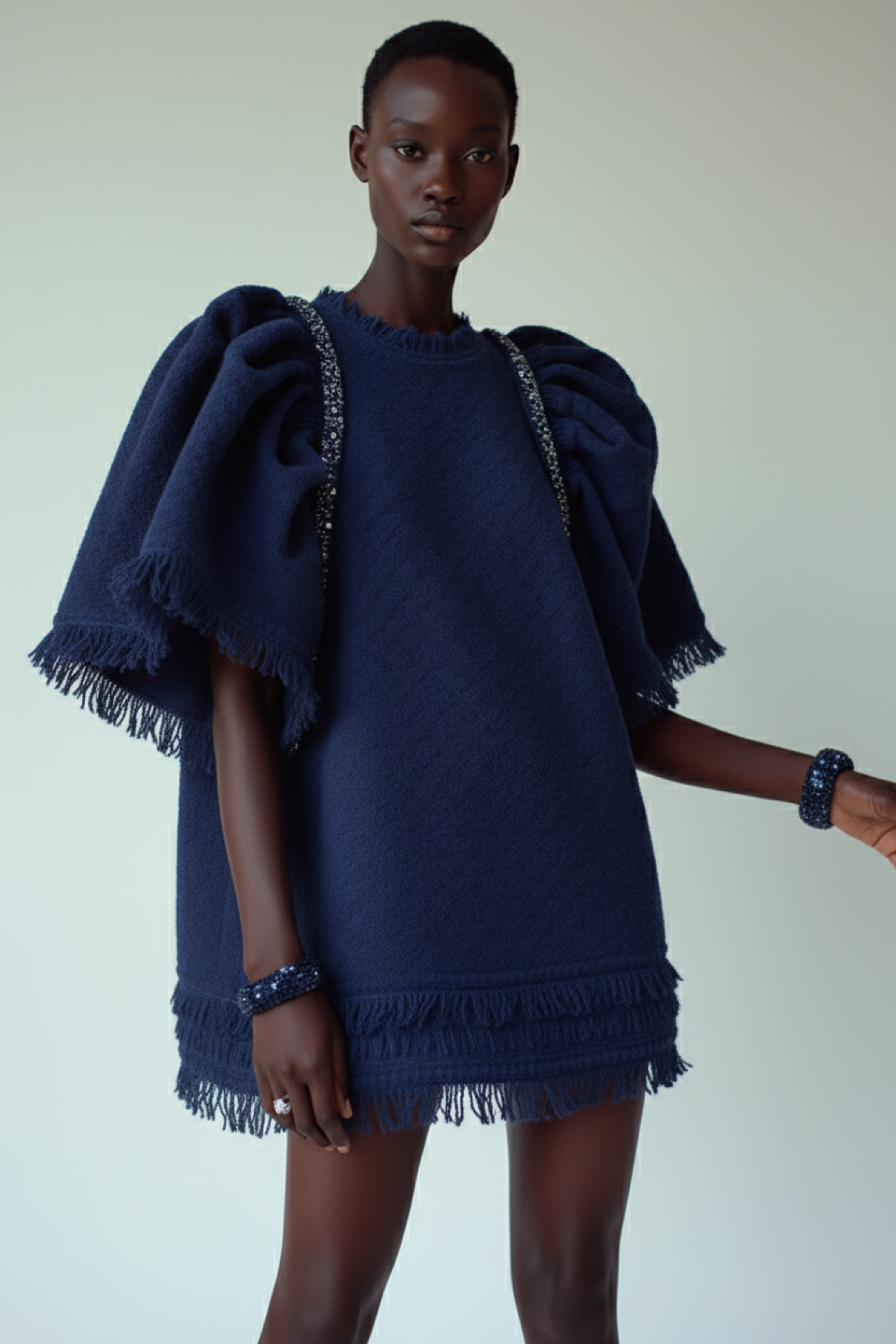 FRINGED MINI DRESS