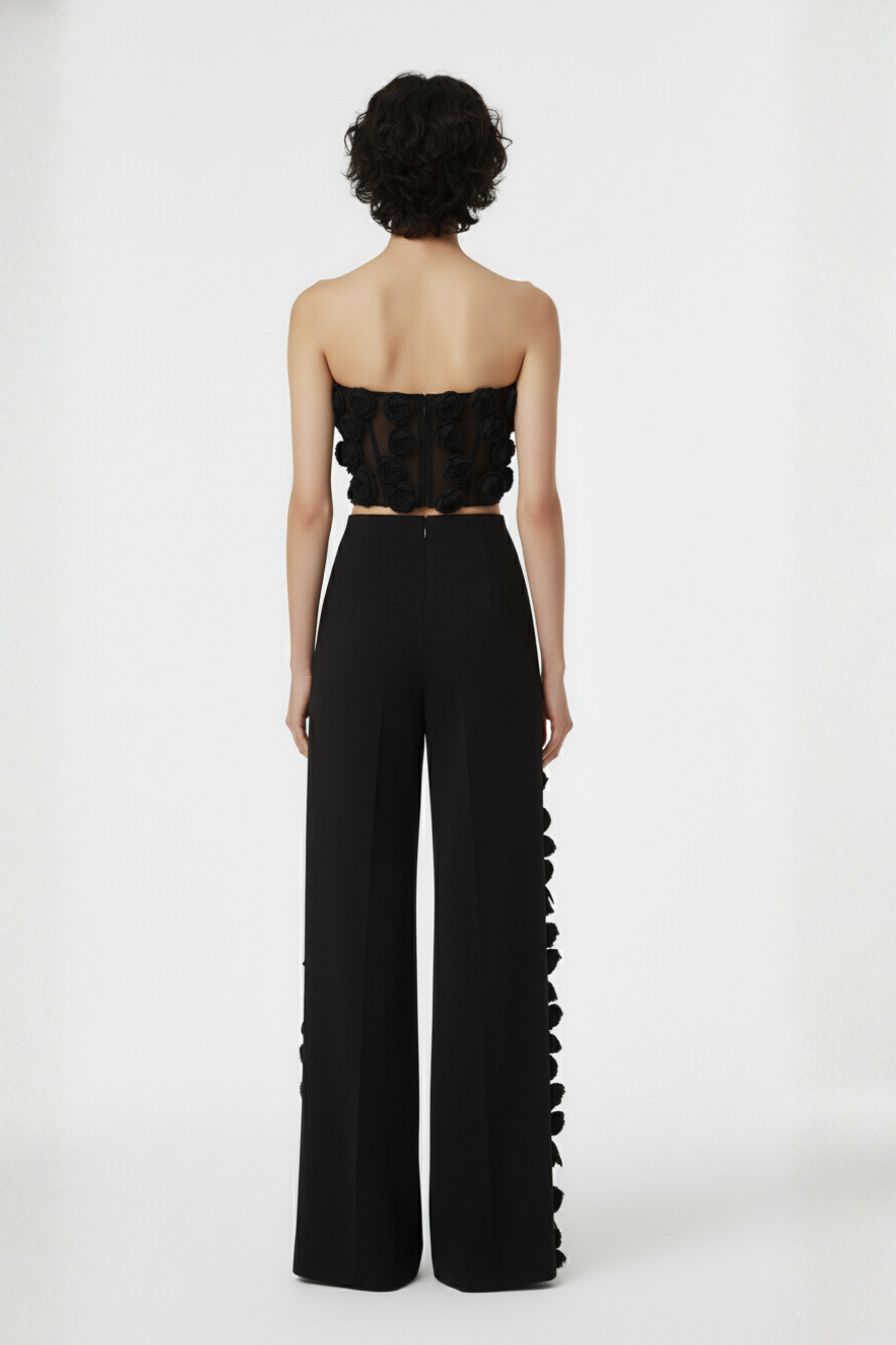 BLACK ROSE STRAPLESS BUSTIER