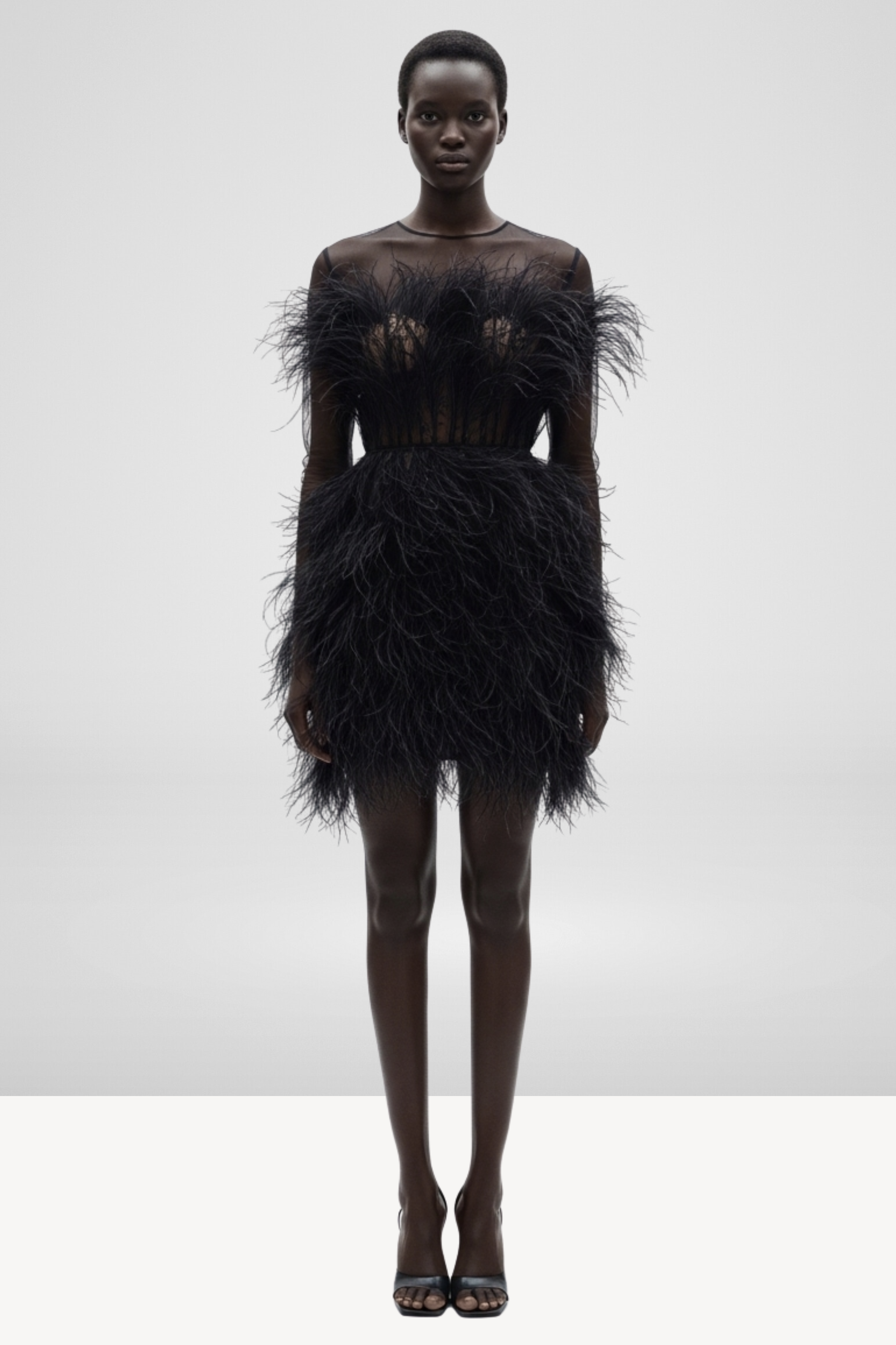 FEATHER MINI DRESS