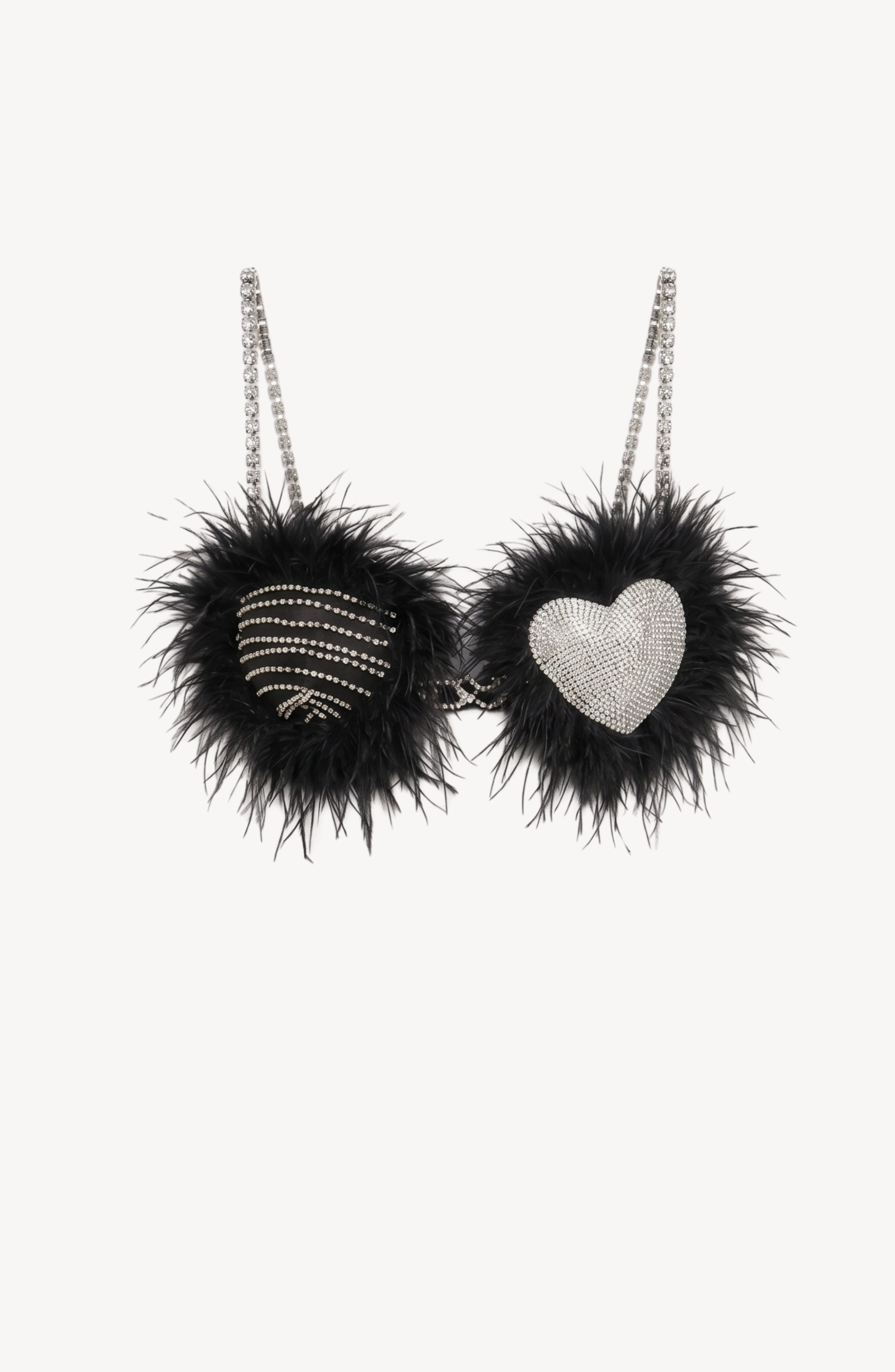 BEADED CORSET BANDEAU in Black — flat lay