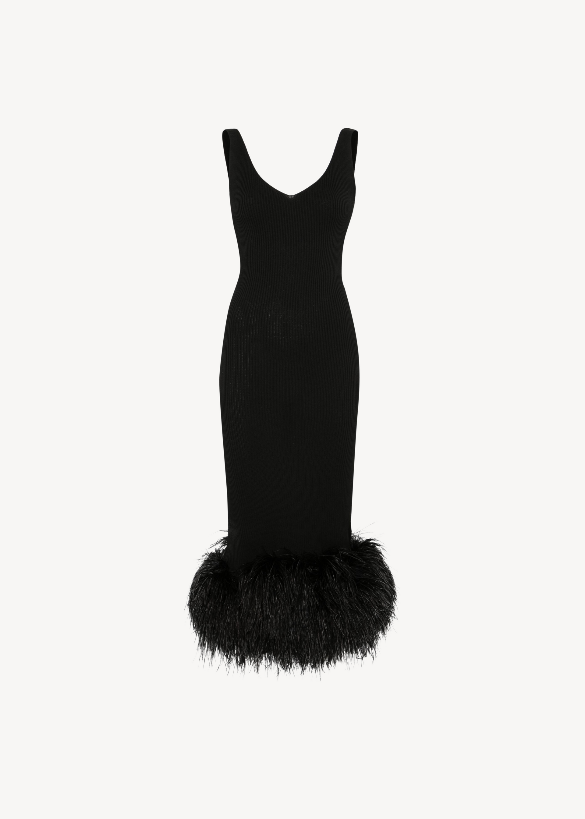 Loulou Feather-trim Maxi Dress