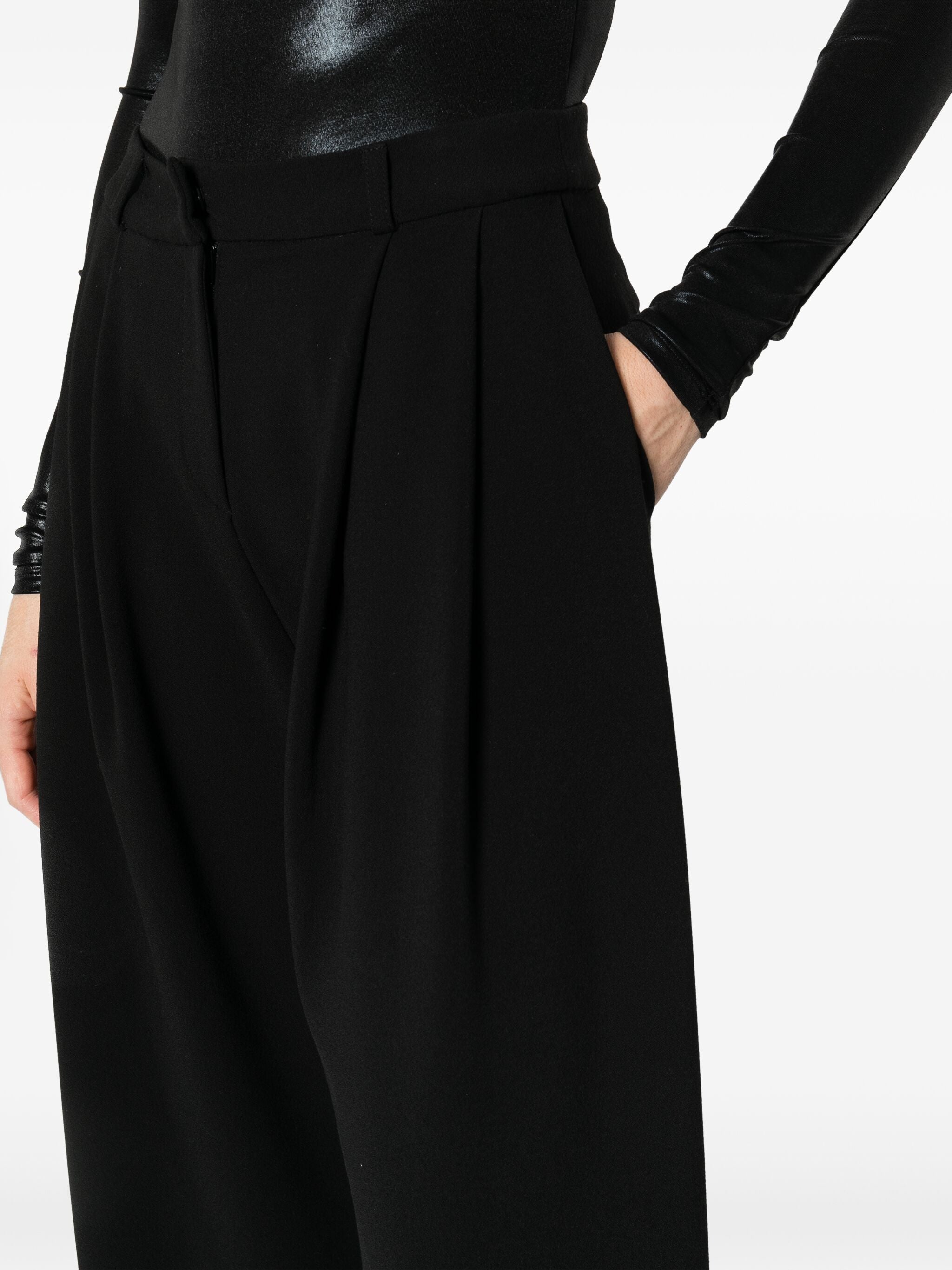 Pleat-detail palazzo pants