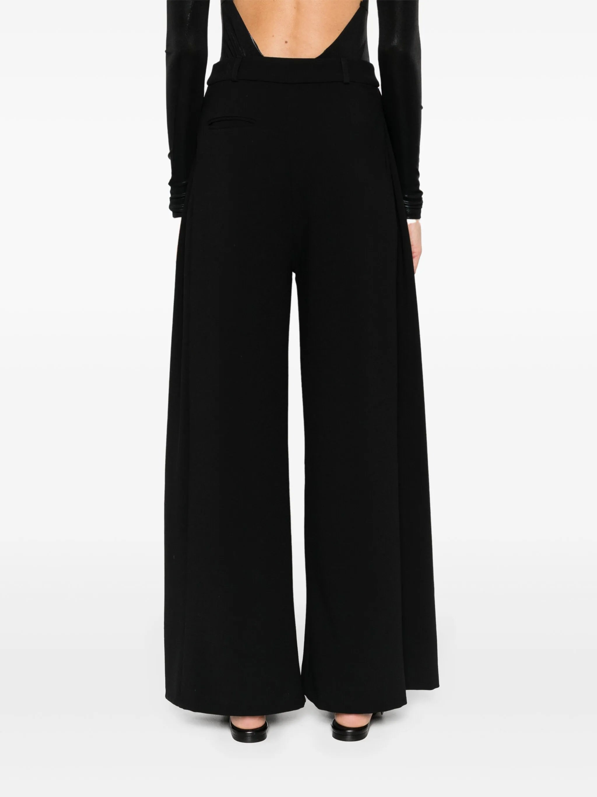 Pleat-detail palazzo pants