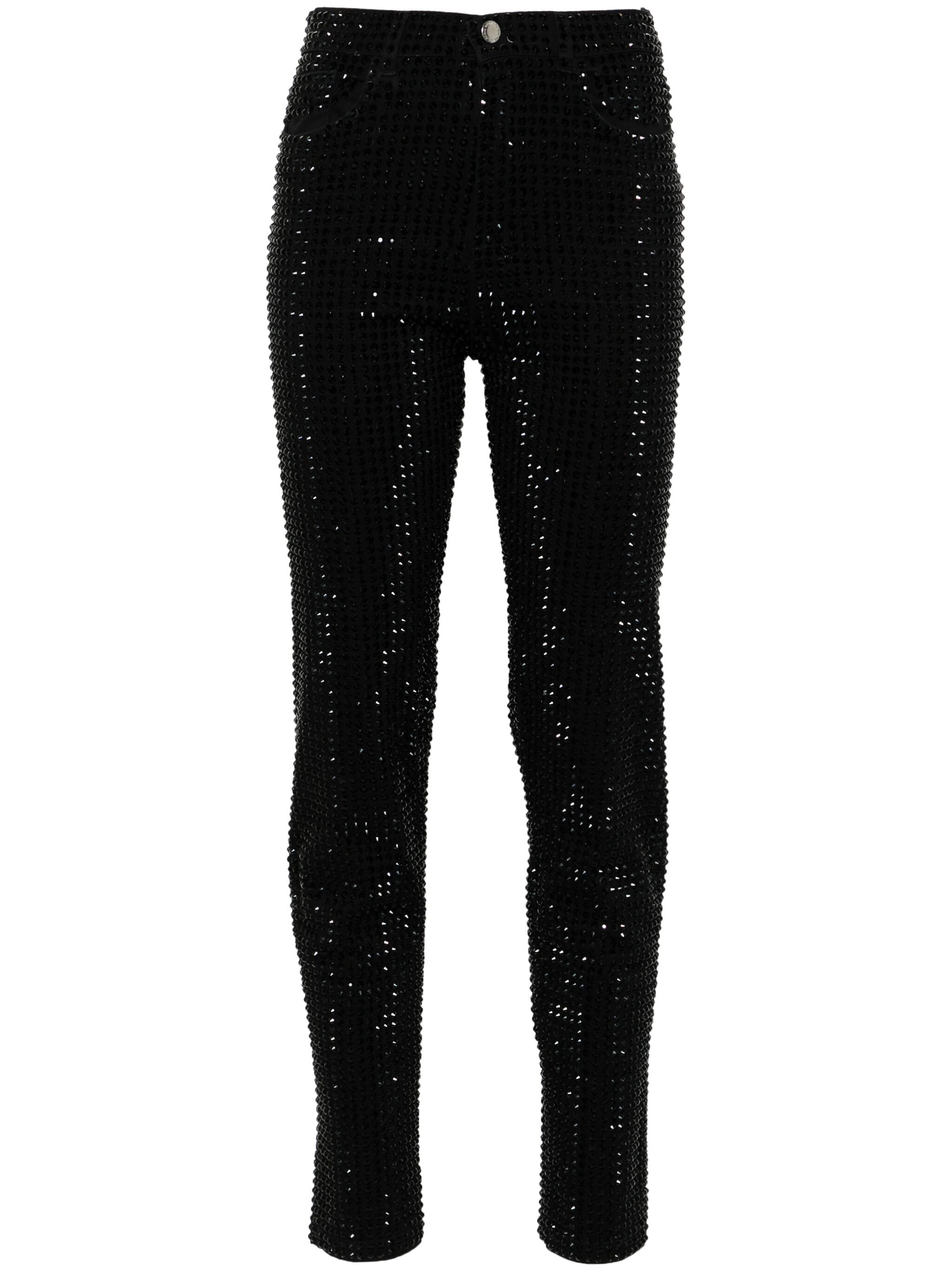 Crystal-embellished skinny trousers
