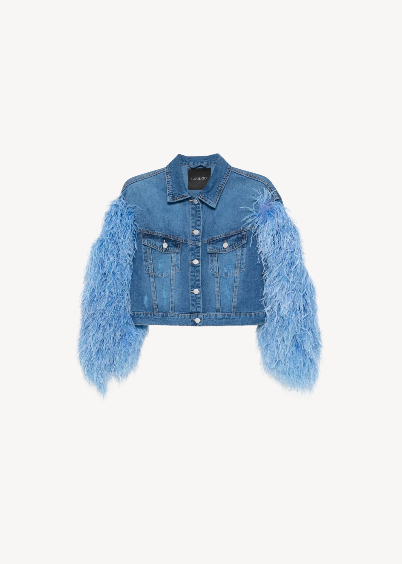 feather-trim jacket