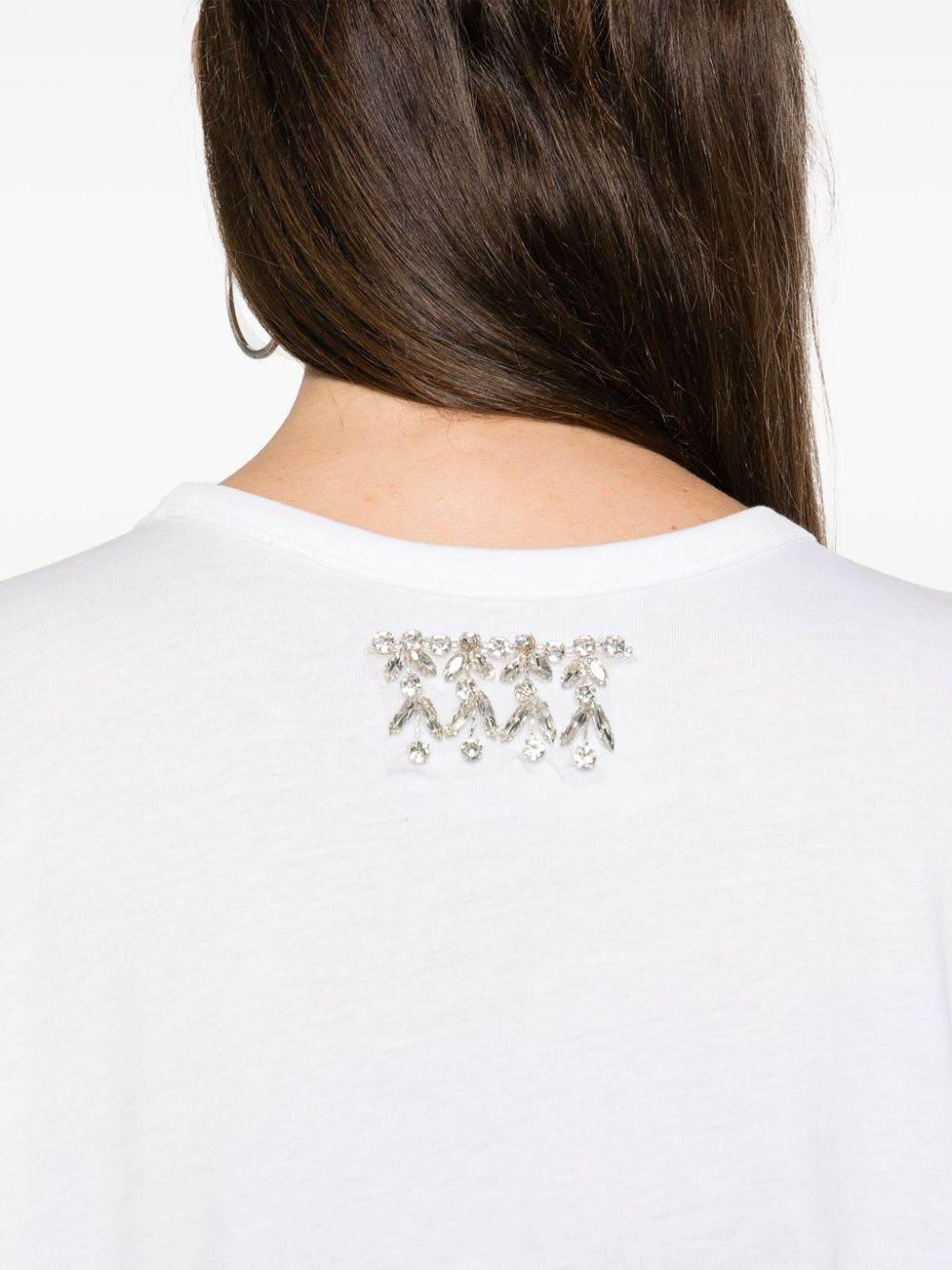 crystal-embellished T-shirt