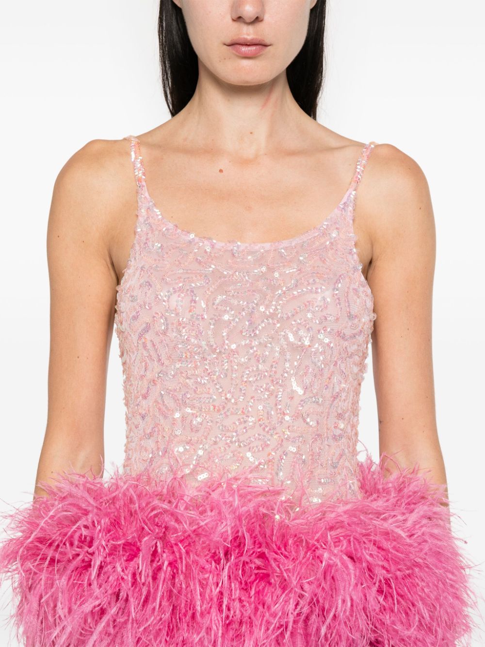 sequinned tank top