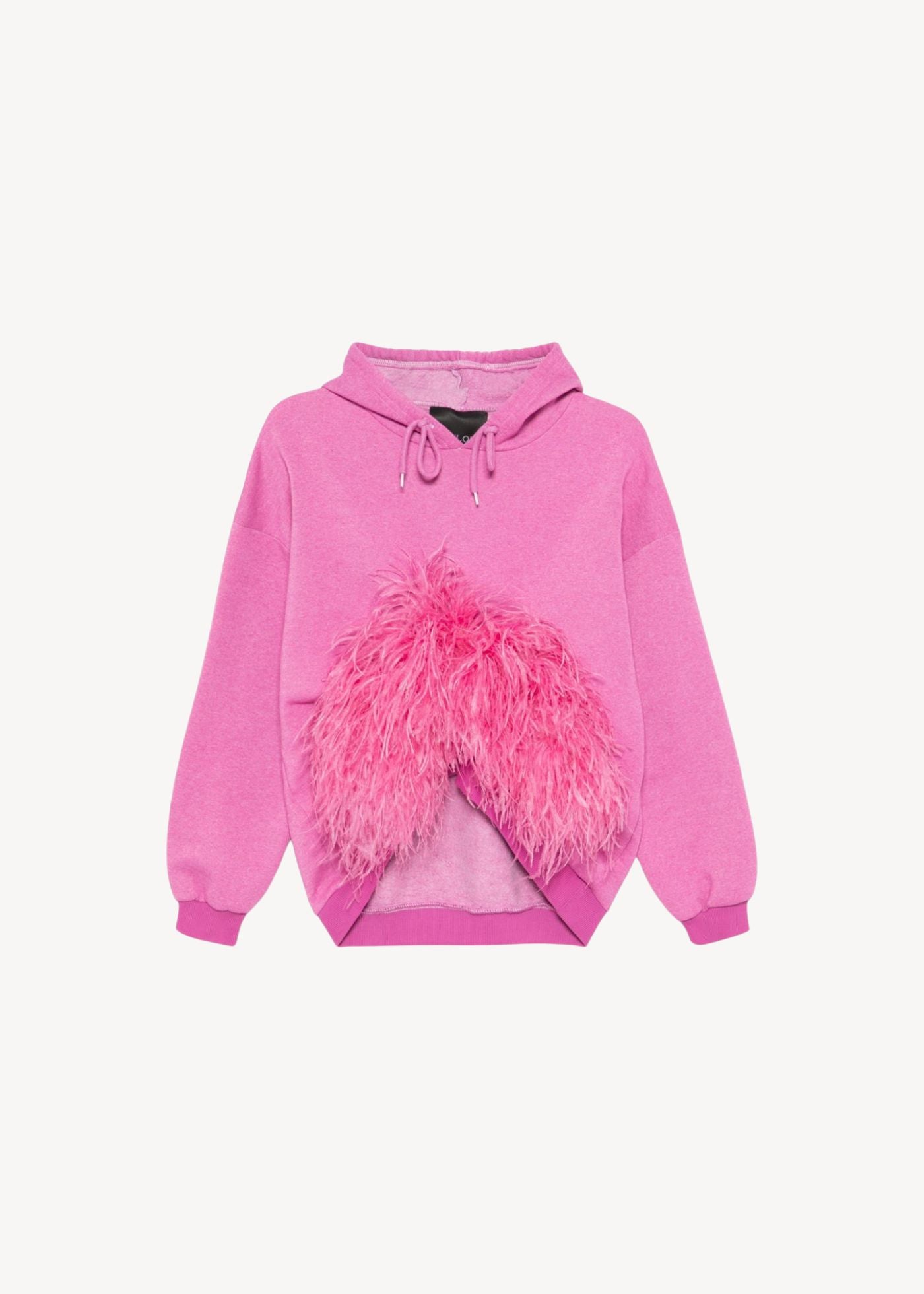 feather-detail hoodie