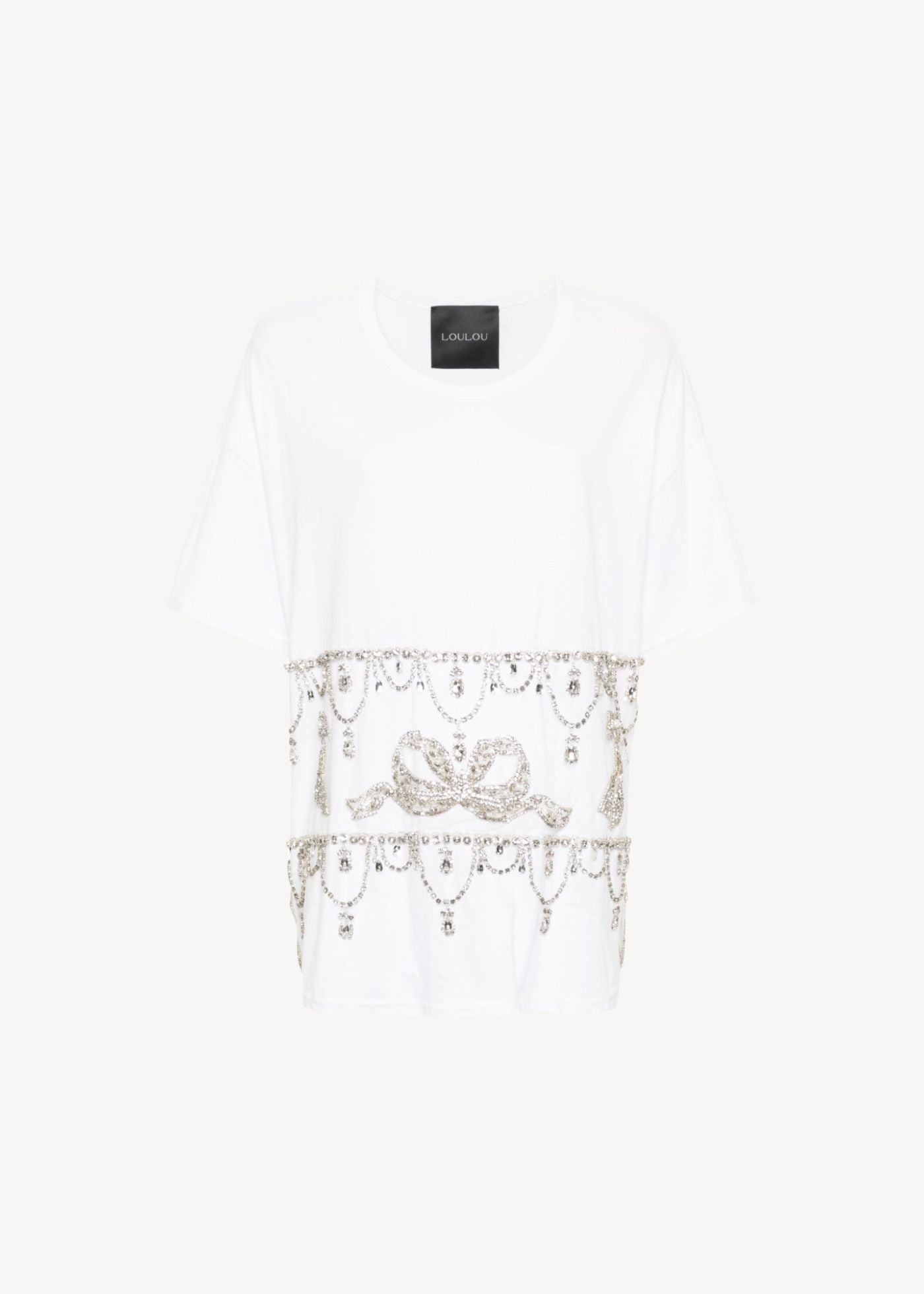 crystal-embellished T-shirt