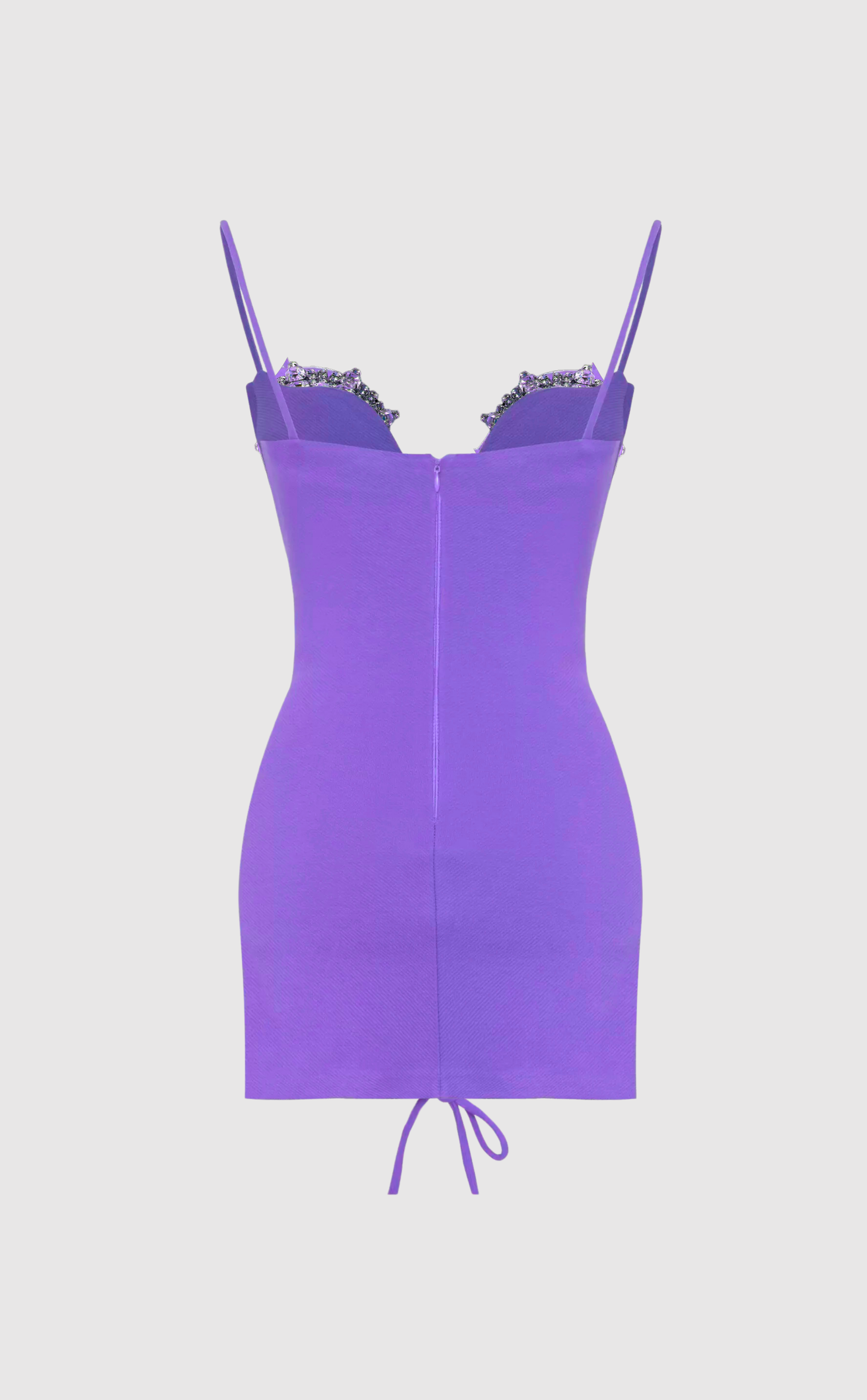 What a Way to Go! crêpe minidress in fluo violet