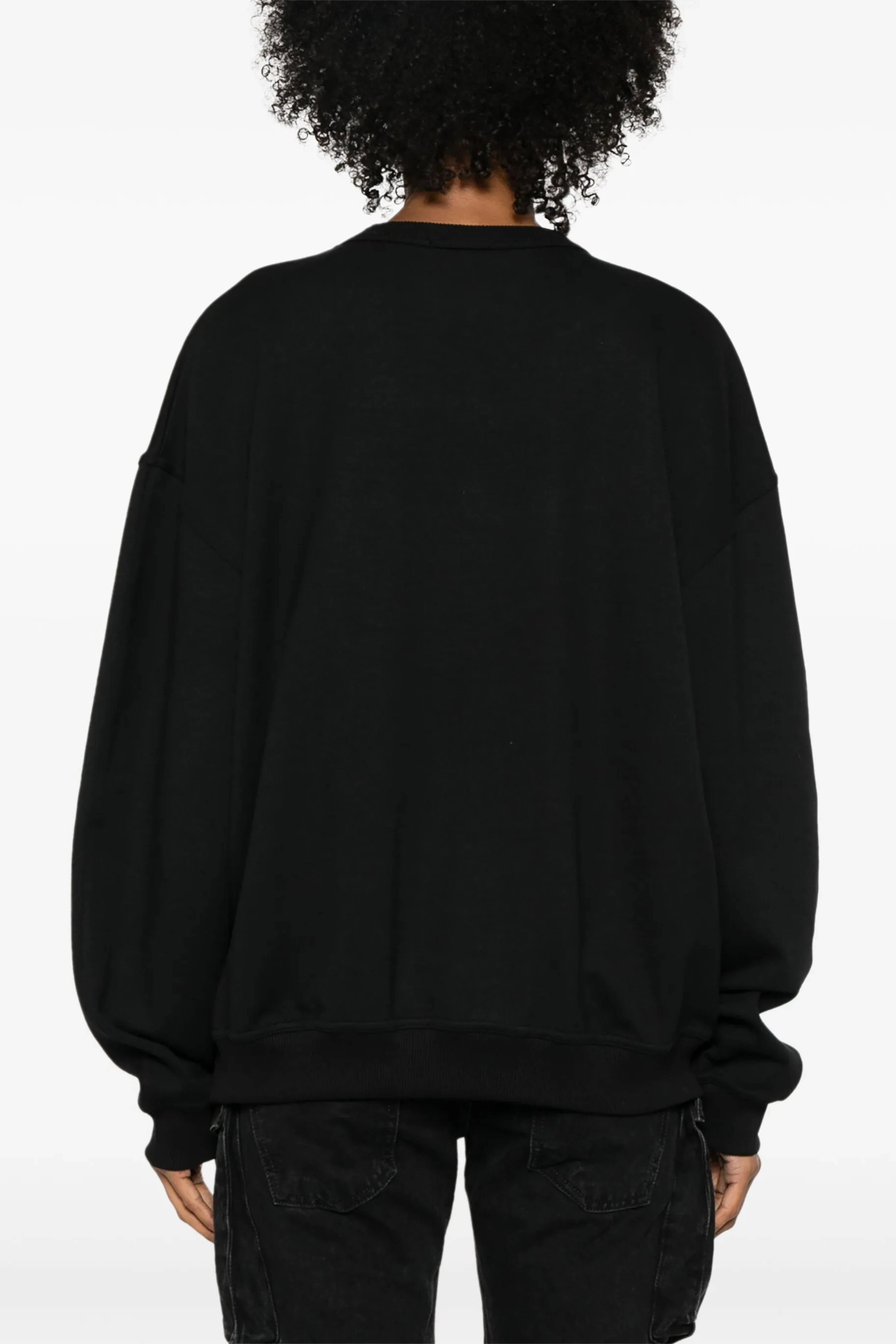 BLACK COTTON SWEATSHIRT