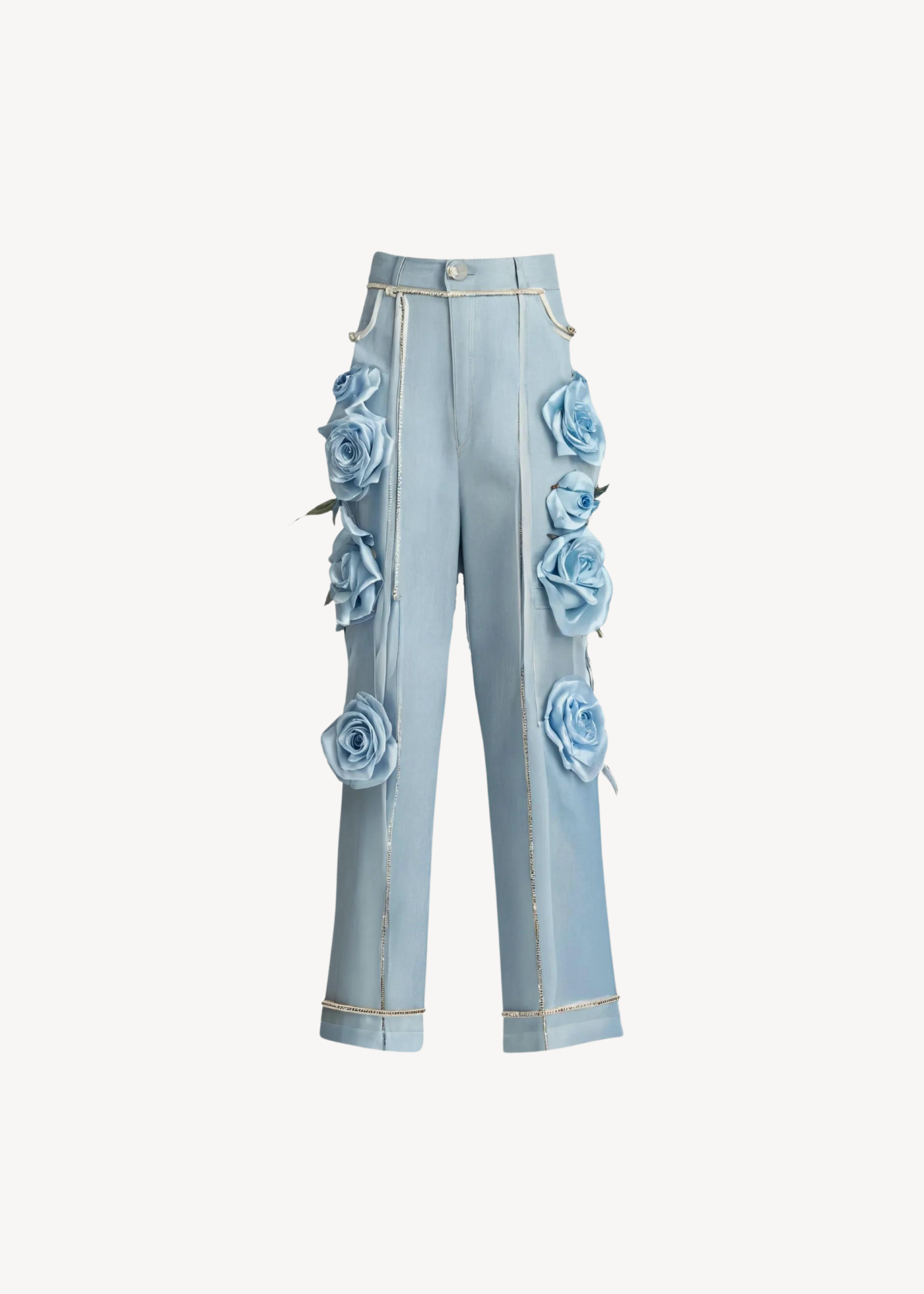 Rose detailed jeans