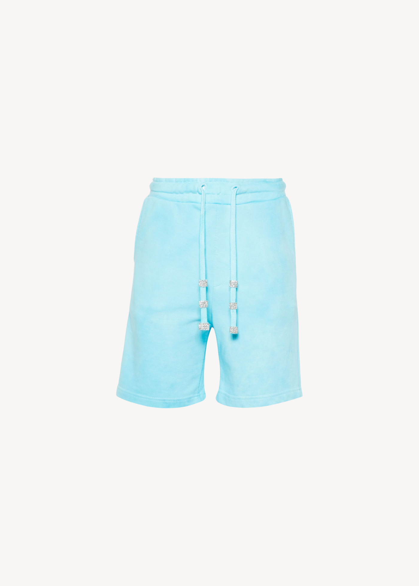 high-waist cotton track shorts